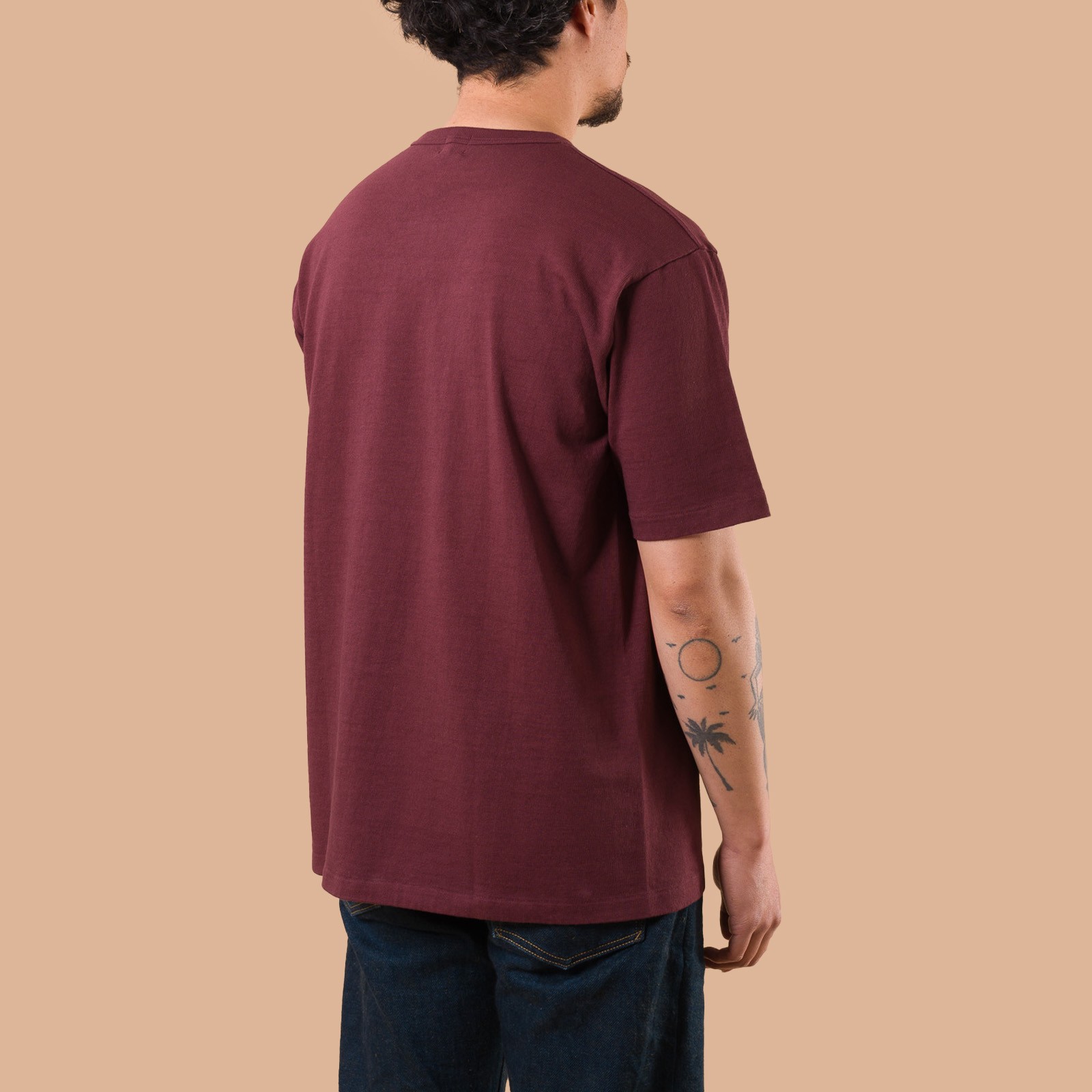 Heavyweight Short Sleeve Tee Bordeaux