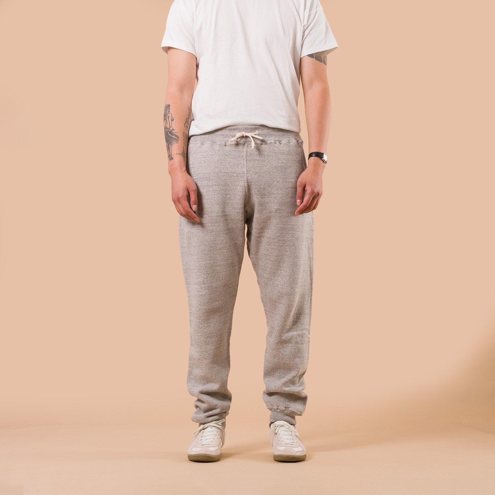 Image-Flâneurs_DUBBLE WORKS / Loopwheel Sweat Pants Heather Grey face