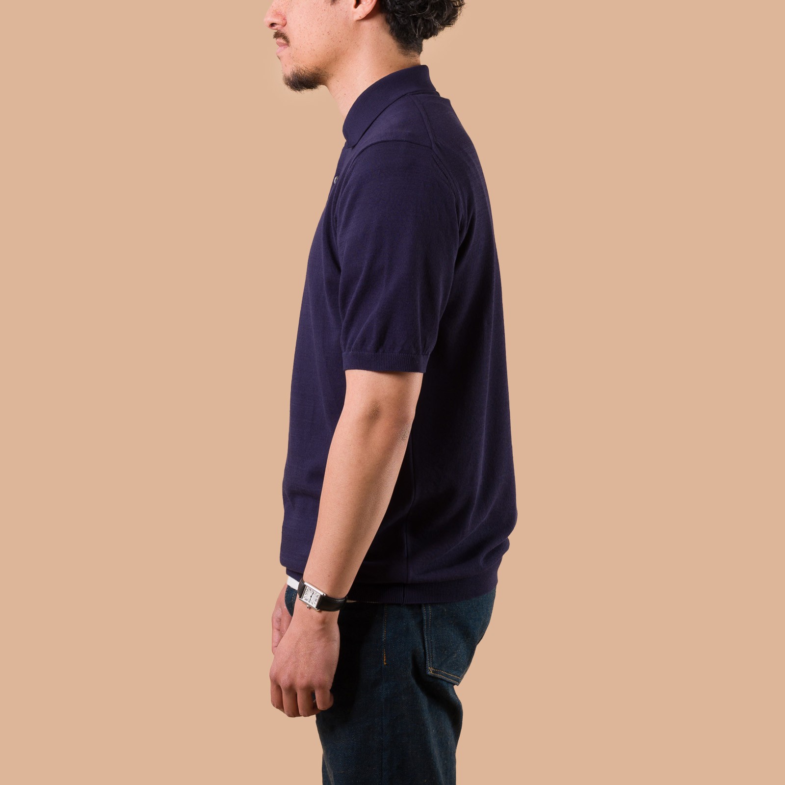 Ice Cotton Poloneck Navy