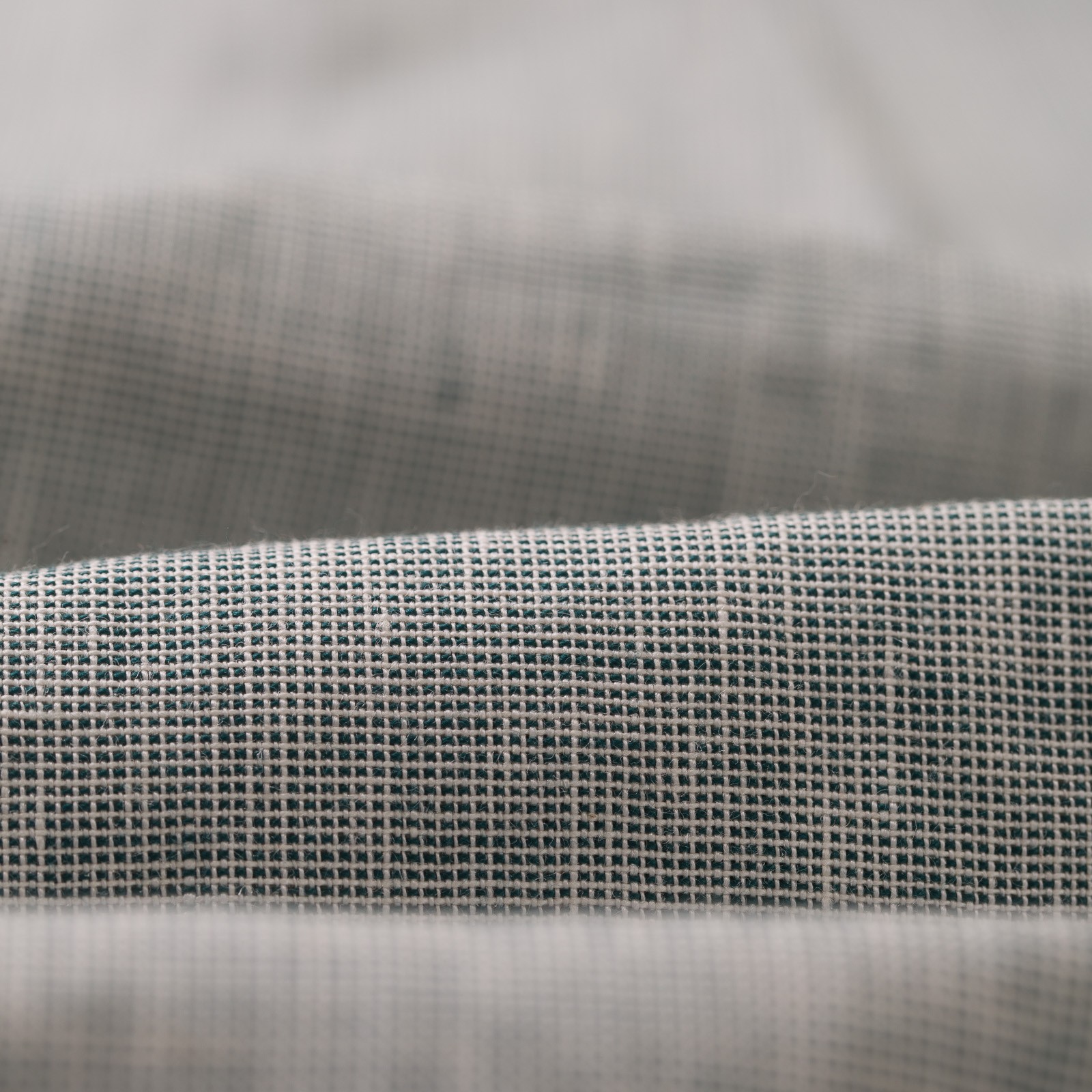 Image-Flâneurs PORTUGUESE FLANNEL / Granular Shirt Green détail matière