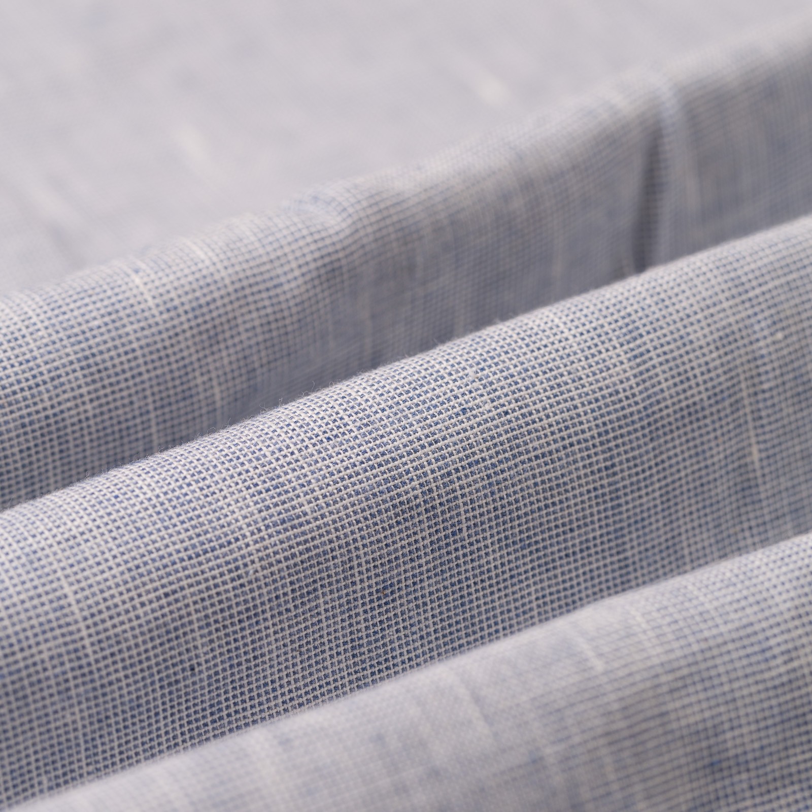 Image Flâneurs PORTUGUESE FLANNEL / Granular Shirt Blue détail matière