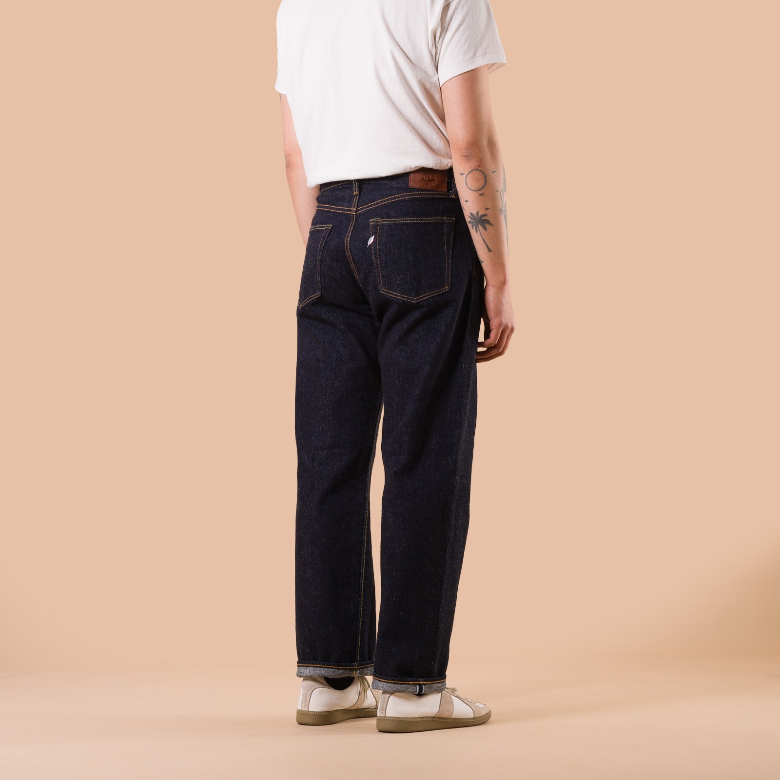 image flâneurs PURE BLUE JAPAN / XX-002 Piped Straight 14oz Selvedge Denim de dos