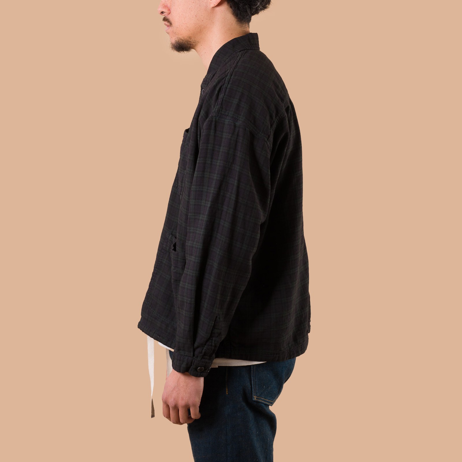 Image flâneurs SEUVAS / Plaid Comfy Shirt Dark Blue de profil