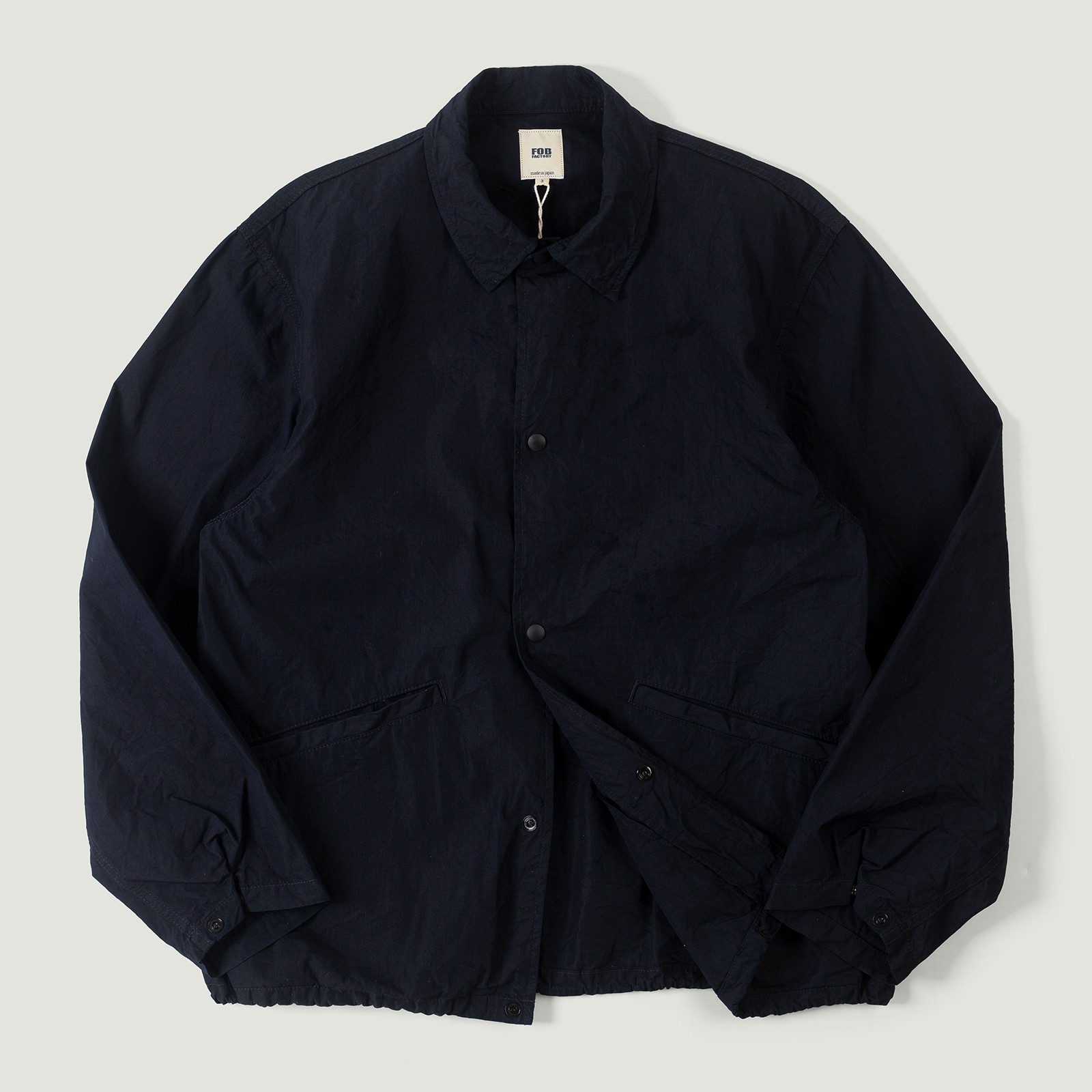 F2462 Nylon Coach Jacket Indigo