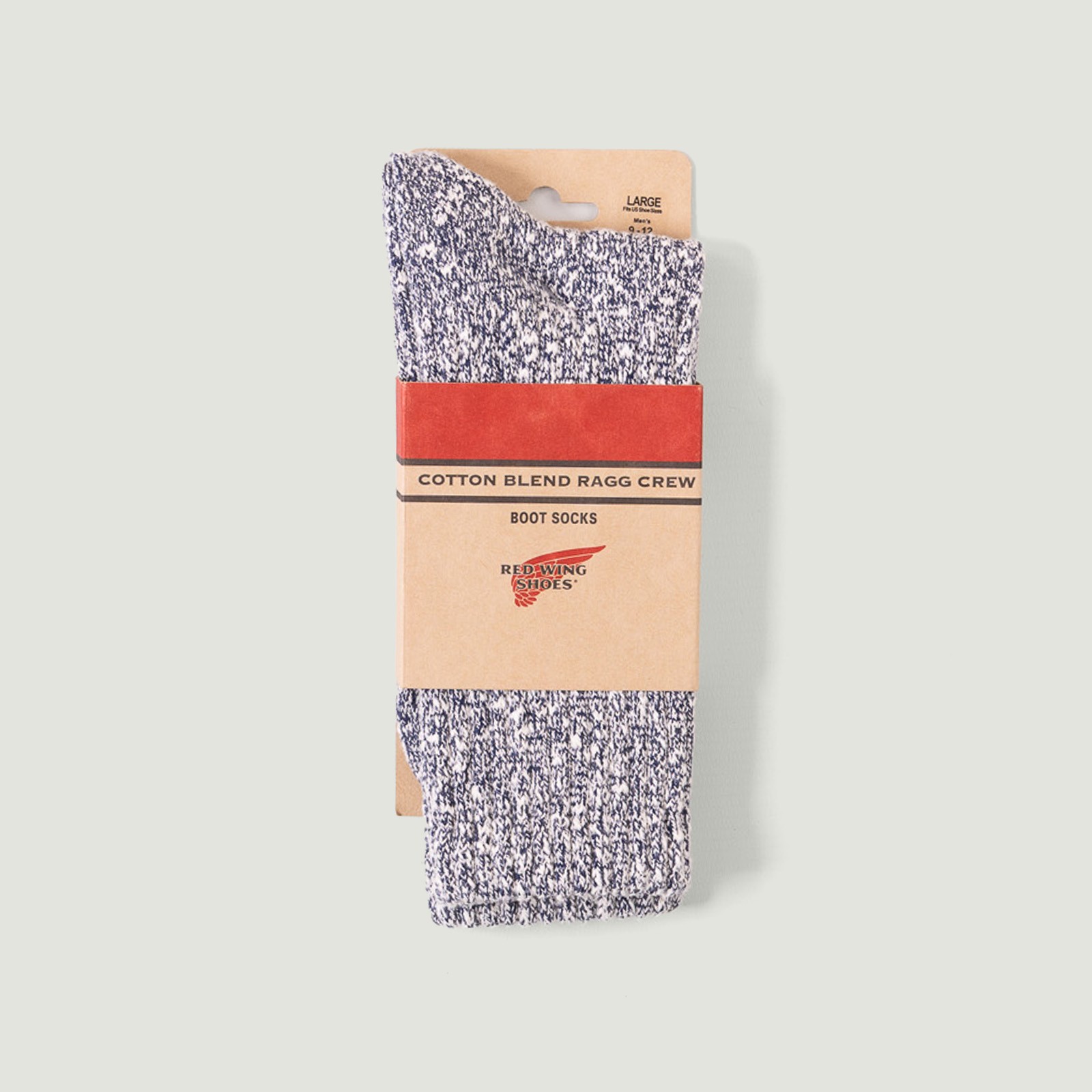 image flâneurs RED WING SHOES / Cotton Blend Ragg Crew Socks Blue/White vignette