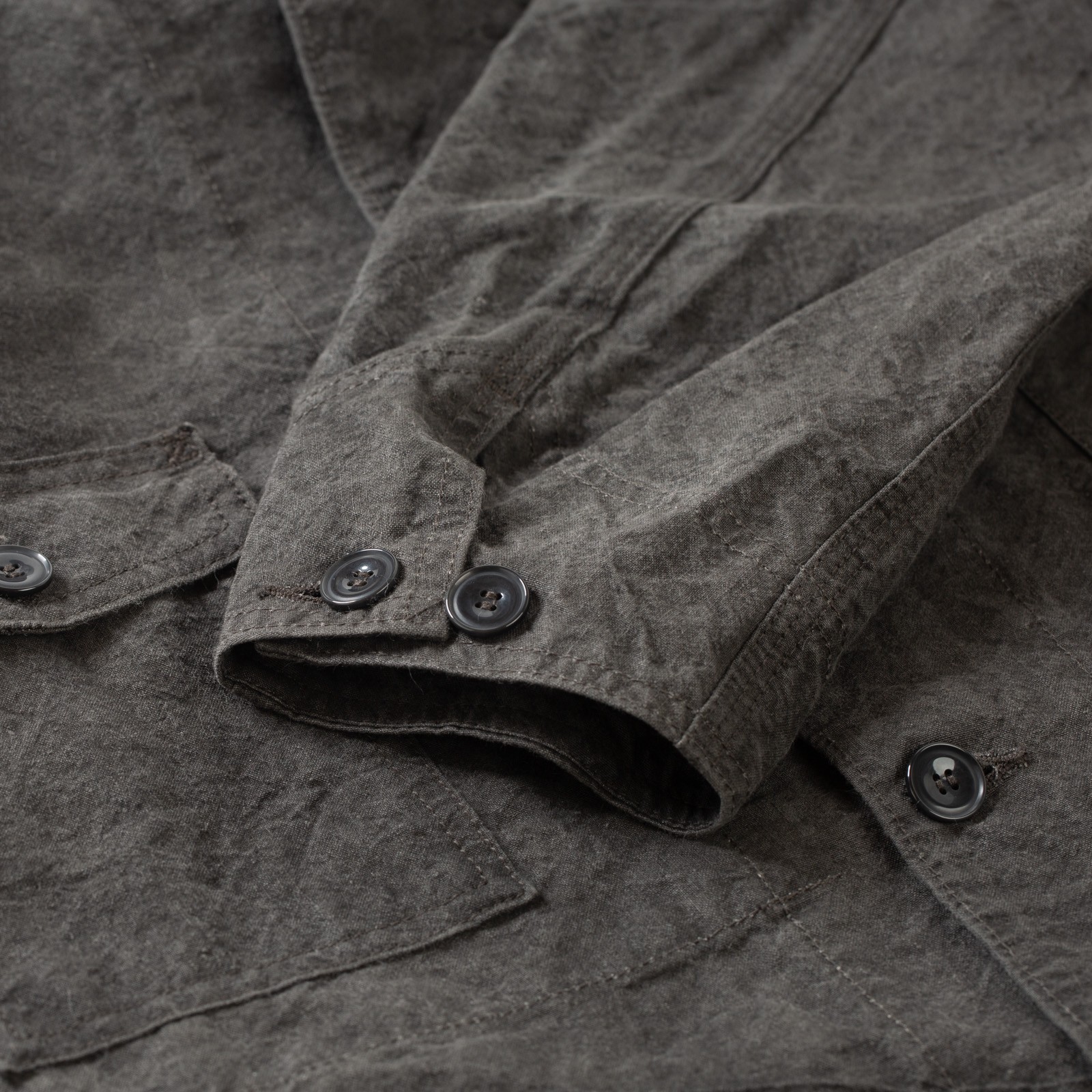 flaneurs seuvas manche veste Washi Raglan Coverall Jacket Dark Charcoal (4)