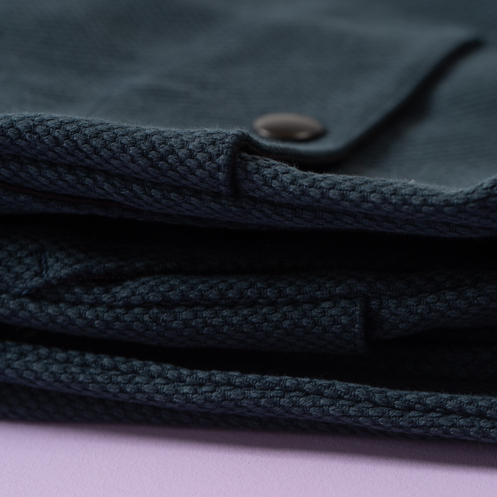 détail flaneurs JACKMAN Sashiko Umps Pants Iron Navy (5)