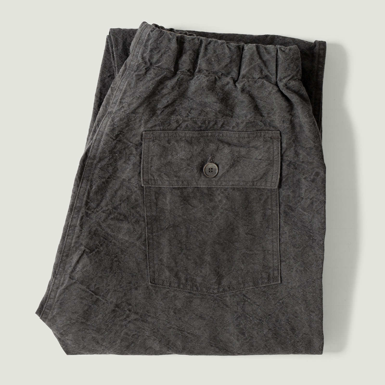 Vignettes flaneurs pantalon SEUVAS Washi Relaxed Pants Dark Charcoal