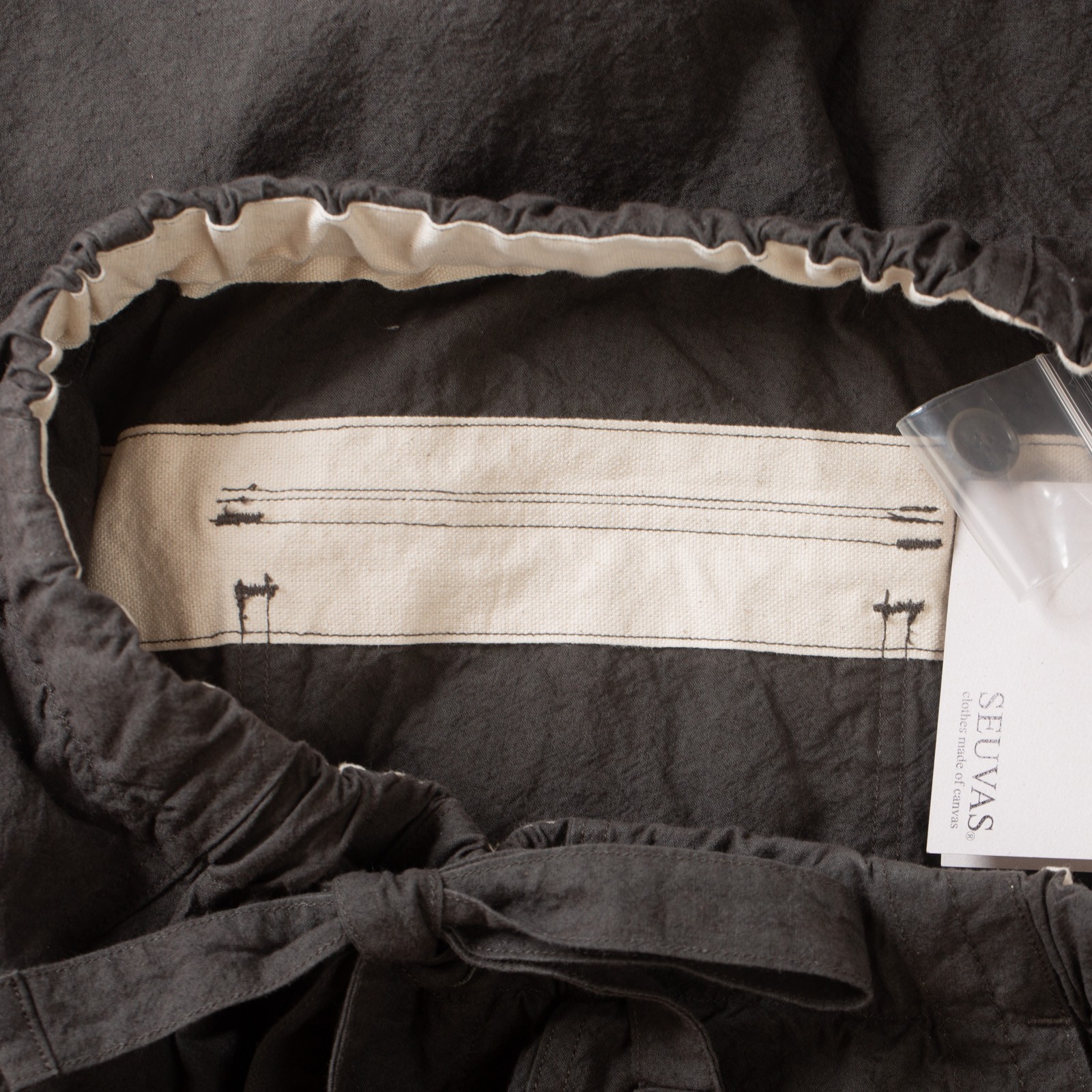 détail inside flaneurs pantalon SEUVAS Relaxed Pants Charcoal (4)