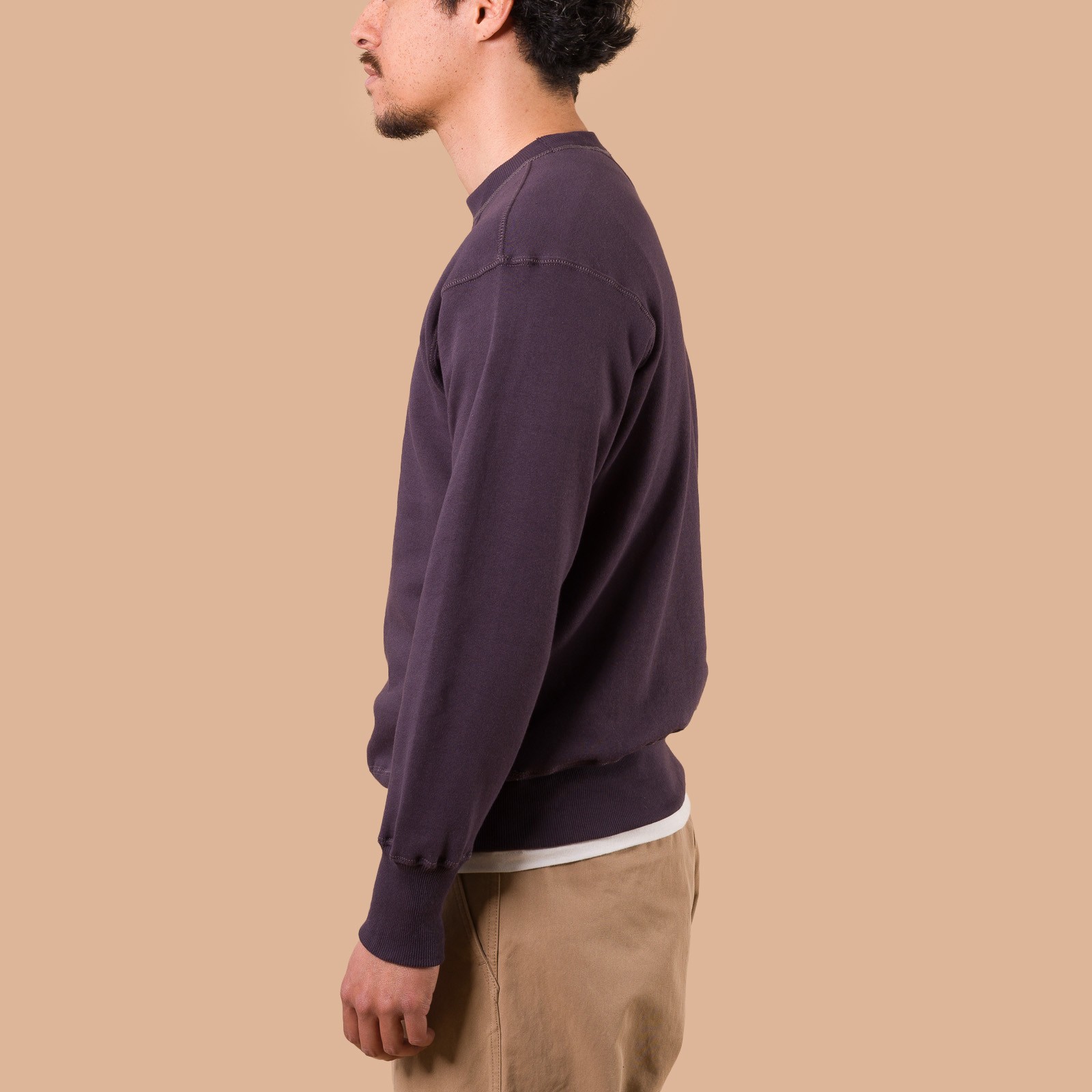 image flaneurs WAREHOUSE & CO.  Lot. 401 Plain Crew Neck Sweashirt dark navy de profil