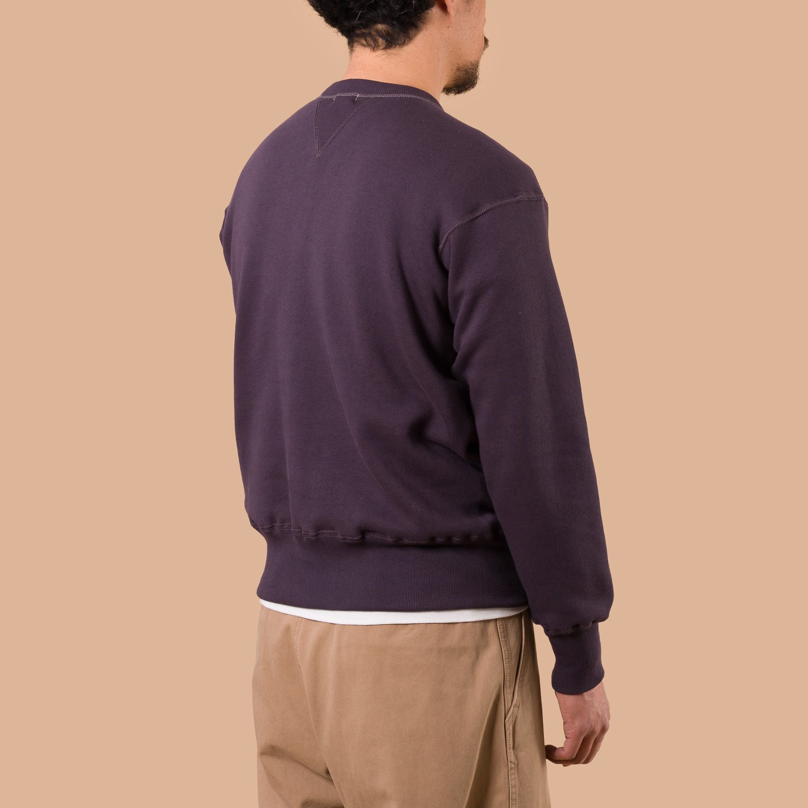 image flaneurs WAREHOUSE & CO.  Lot. 401 Plain Crew Neck Sweashirt dark navy de dos