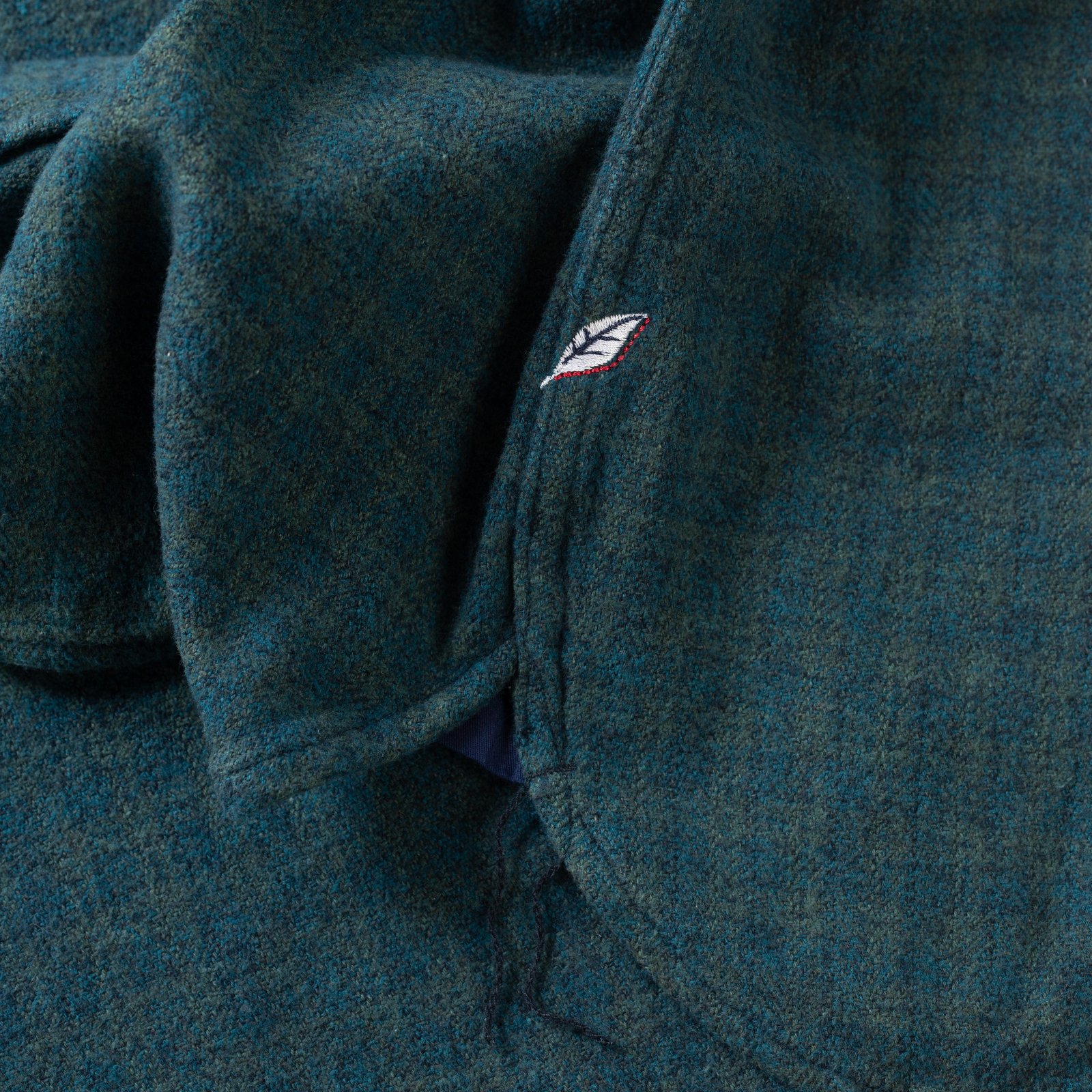 chemise PURE BLUE JAPAN  Cotton Tweed Check Indigo Over Dye Shirt (4)