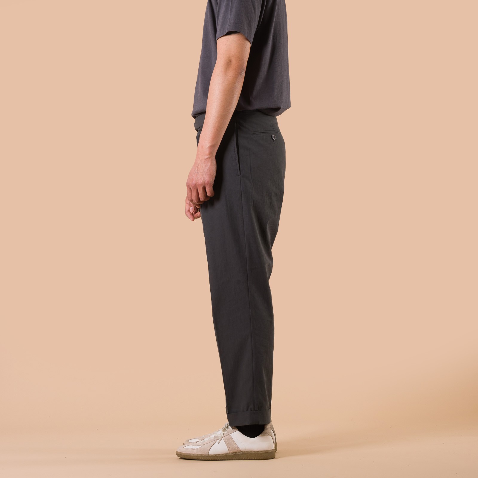 1 Pleat Travel Comfort Cloth Charcoal