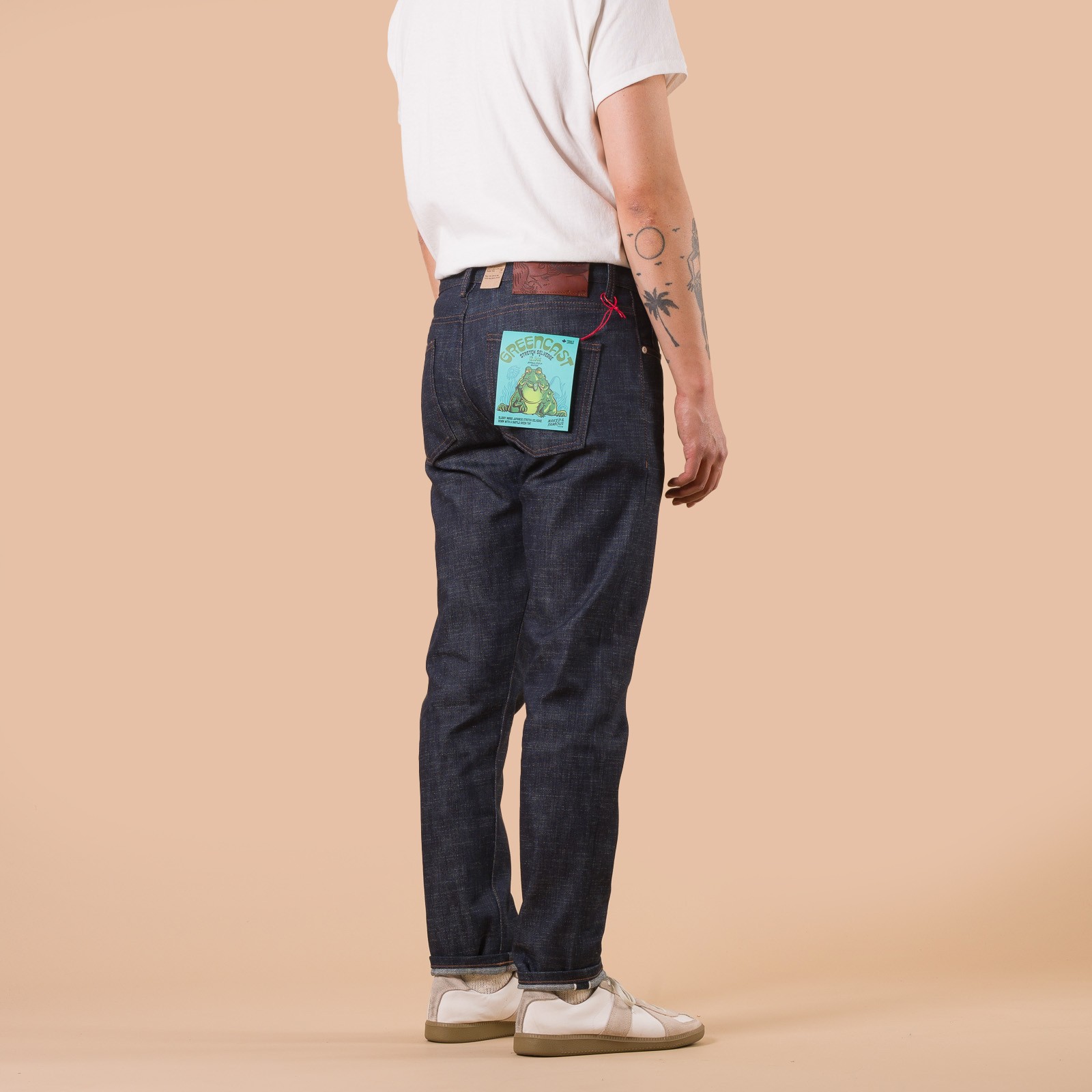 image flâneurs NAKED & FAMOUS / SuperGuy Greencast Slub Stretch Selvedge de dos