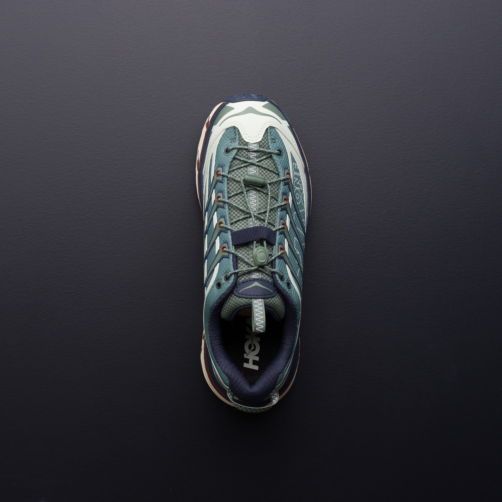 image flâneurs HOKA / Mafate Three 2 Wordmark Fern/Varsity Navy détail 4