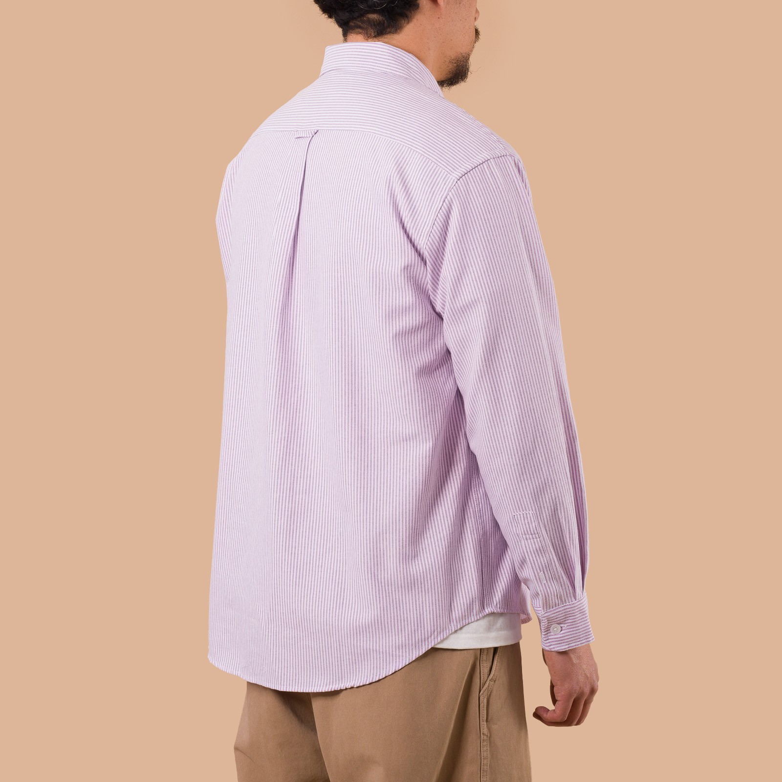 image flâneurs FRIZMWORKS / OG Stripe Oversized Shirt Purple de dos