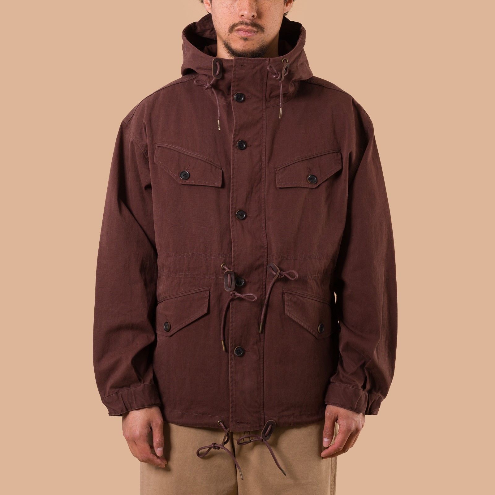 image flâneurs FRIZMWORKS / French M47 Parka Brown de face