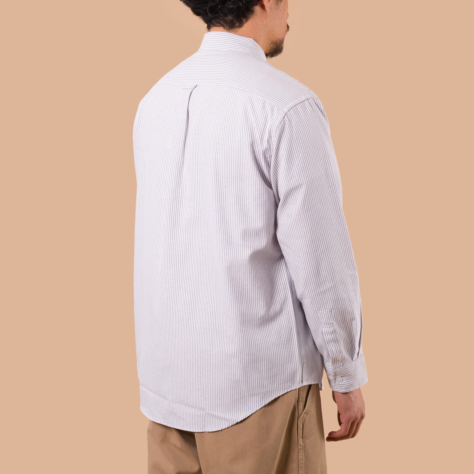 image flâneurs FRIZMWORKS / OG Stripe Oversized Shirt Grey de dos