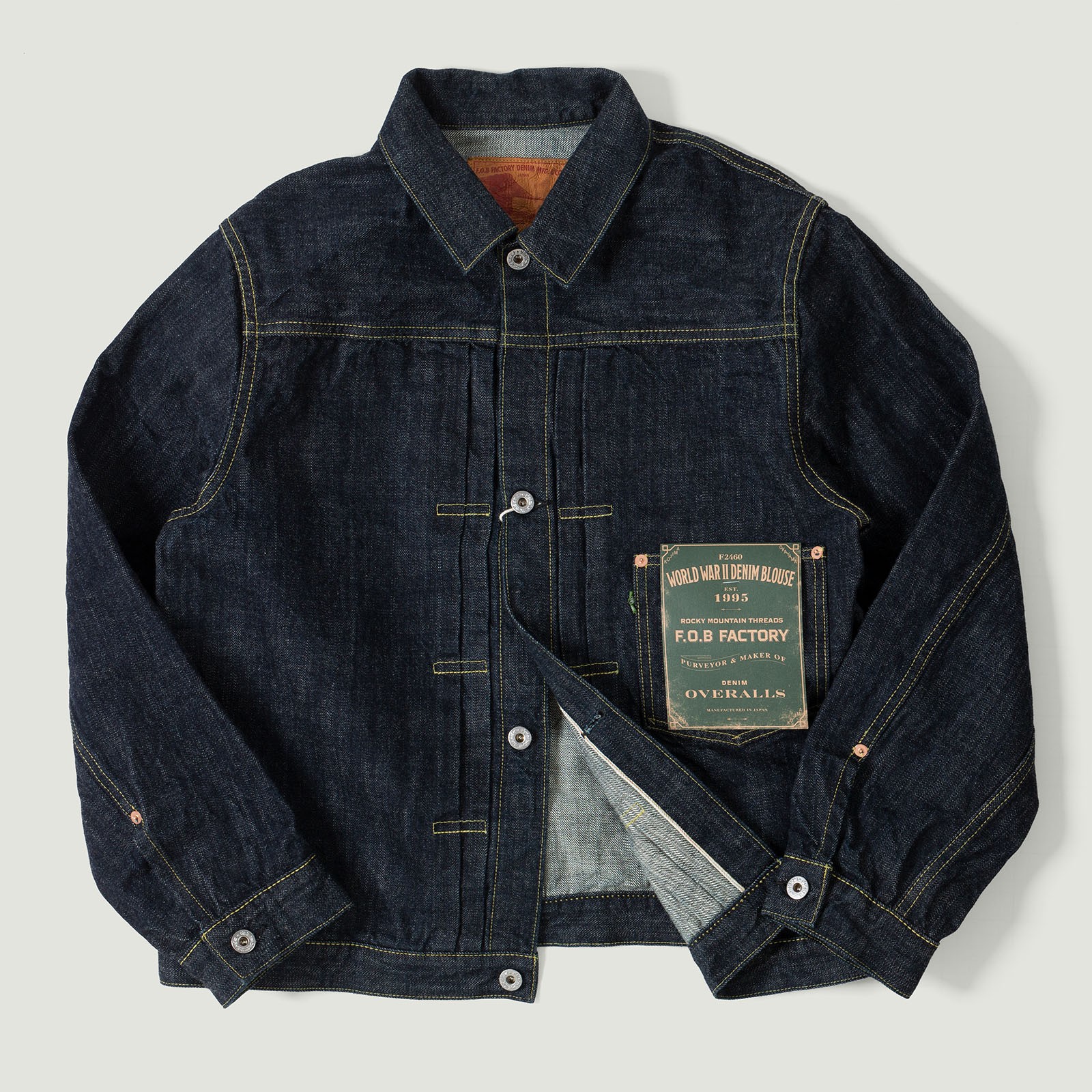 Vignettes flâneurs veste jean FOB FACTORY F2460 14oz WWII Denim Blouse