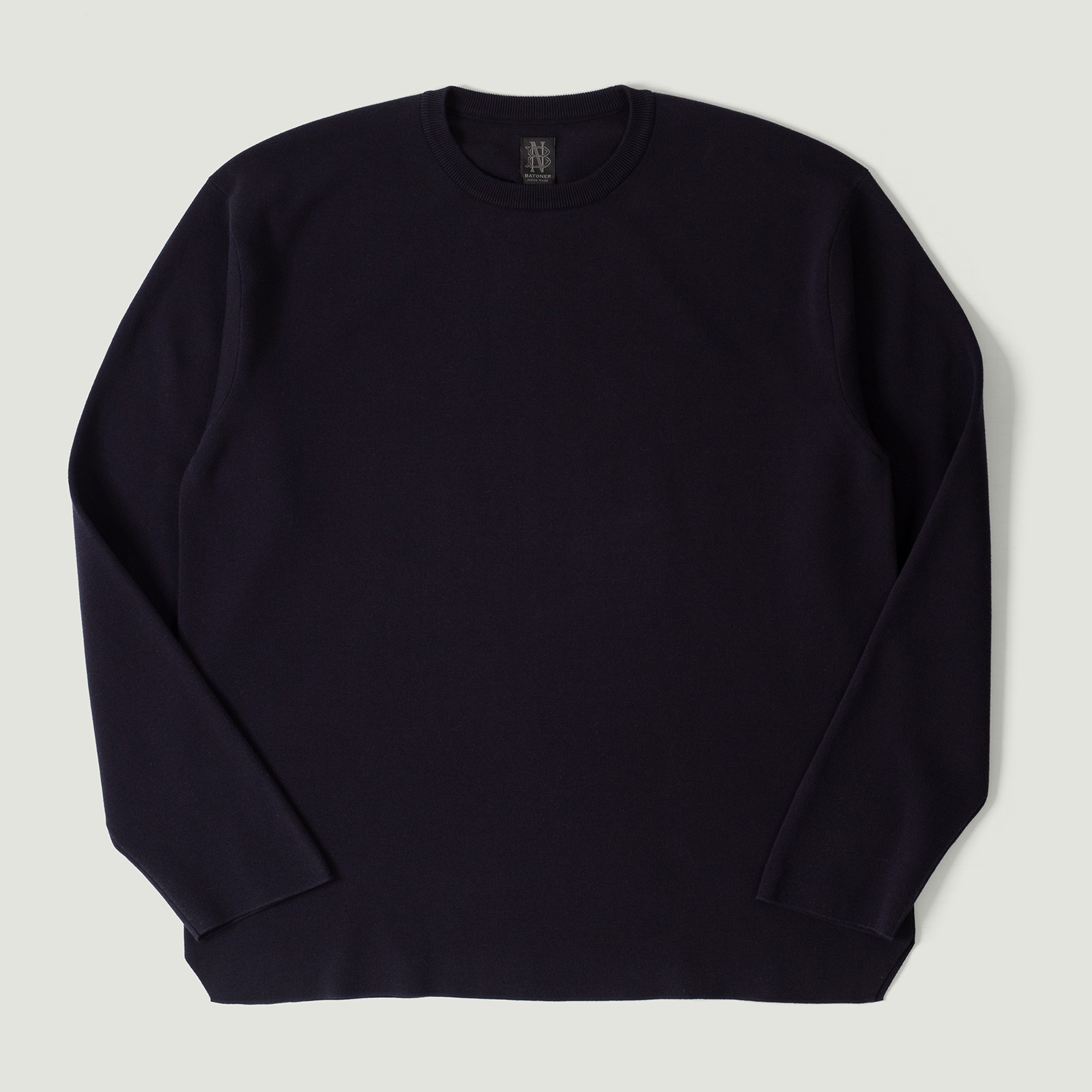 Vignettes flaneurs Batoner Japan 32G Smooth Knit Long Sleeve T-Shirt Navy