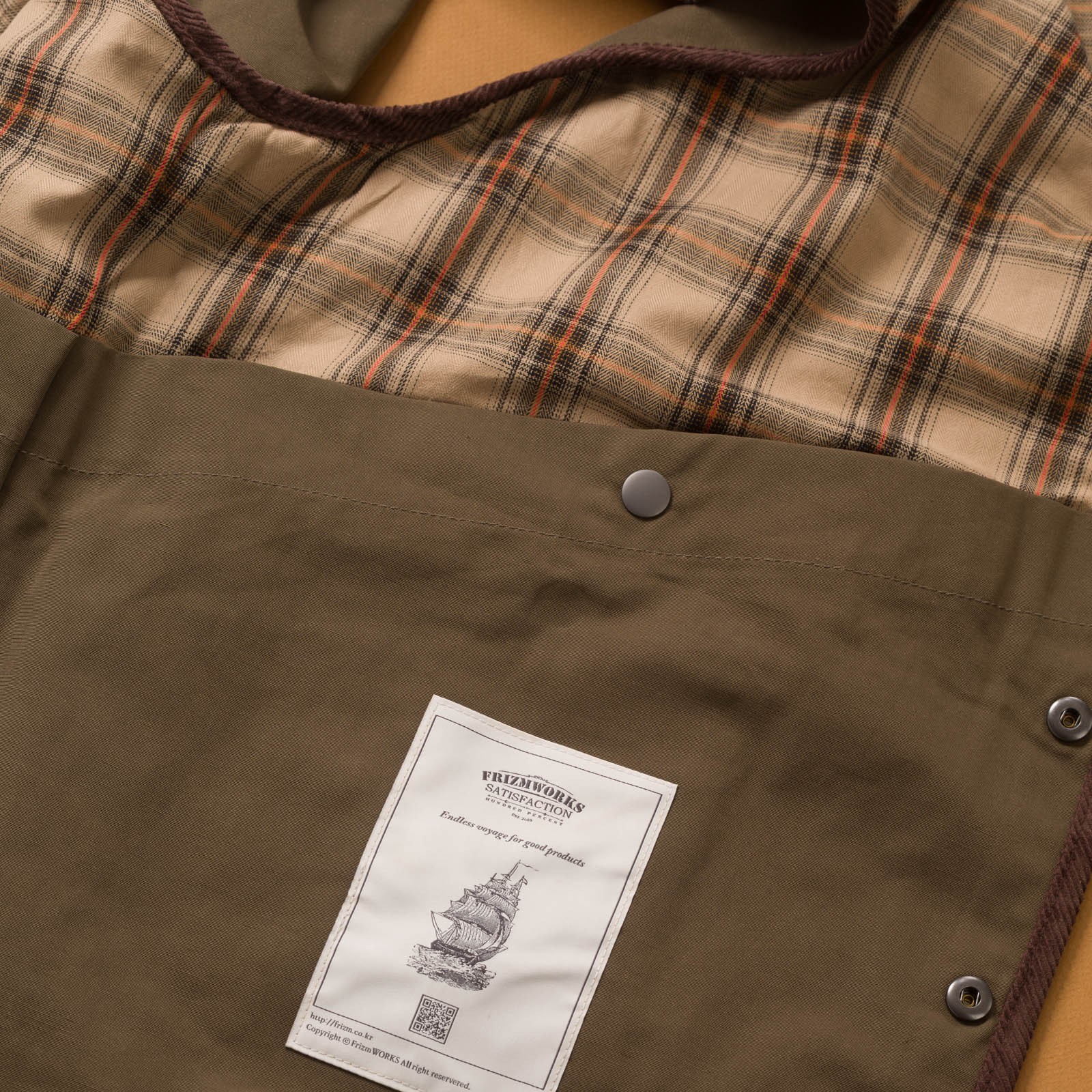 image flâneurs FRIZMWORKS / Heritage Hunting Vest olive de de détail 2