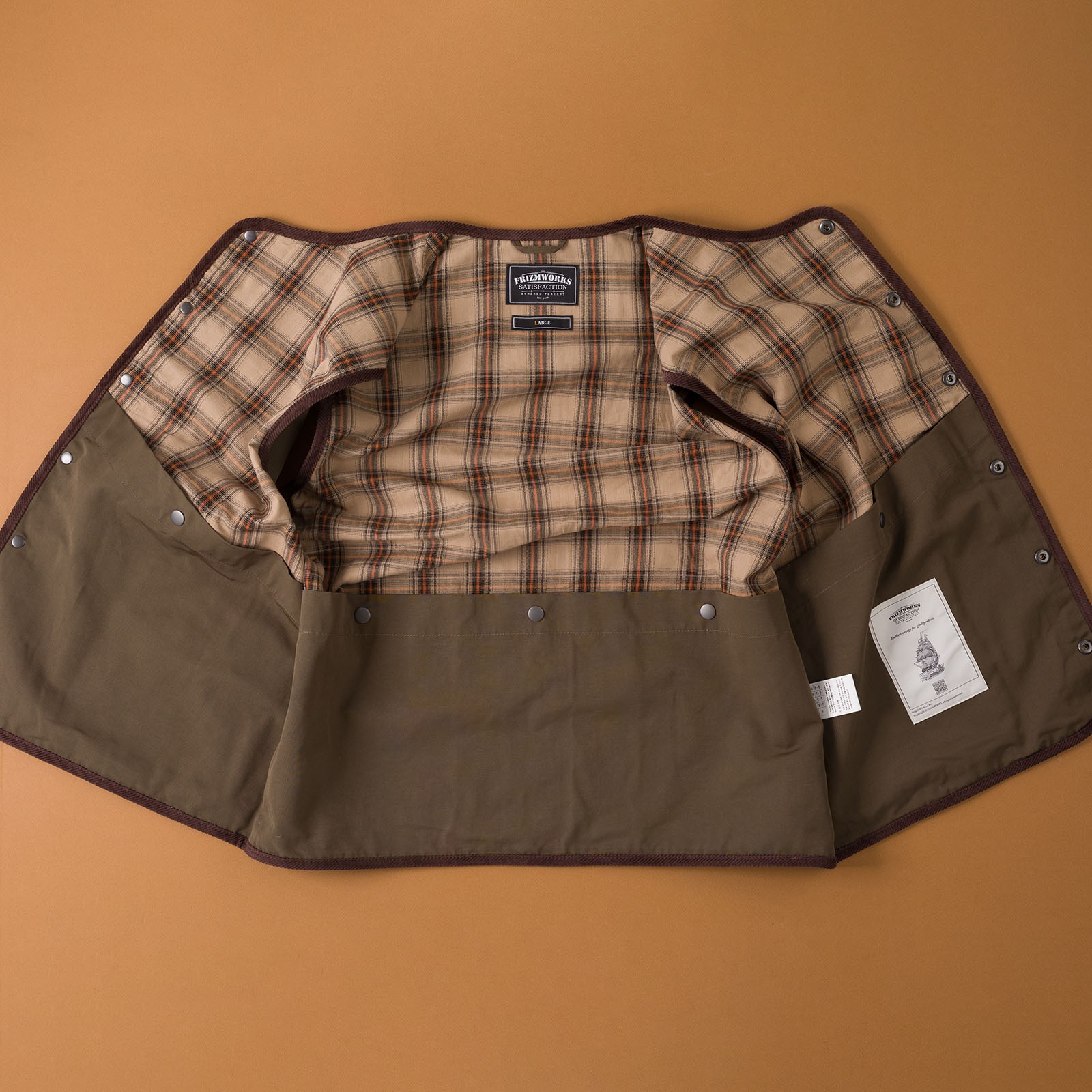 image flâneurs FRIZMWORKS / Heritage Hunting Vest olive de de détail 3