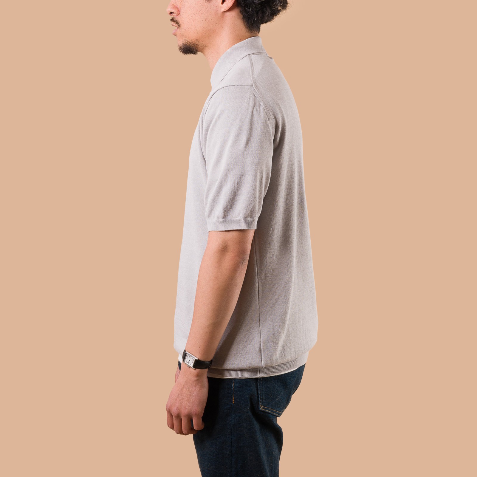 Ice Cotton Poloneck Light Gray