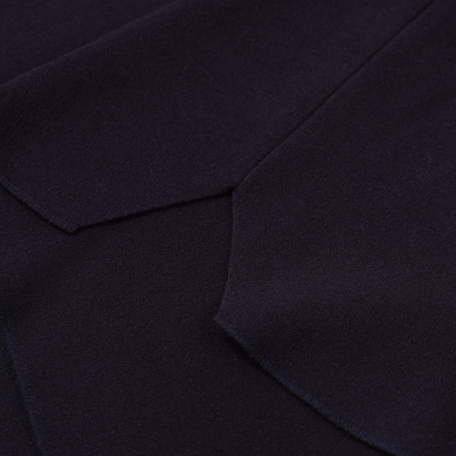 detail flaneurs BATONER  32G Smooth Knit Long Sleeve T-Shirt Navy bas