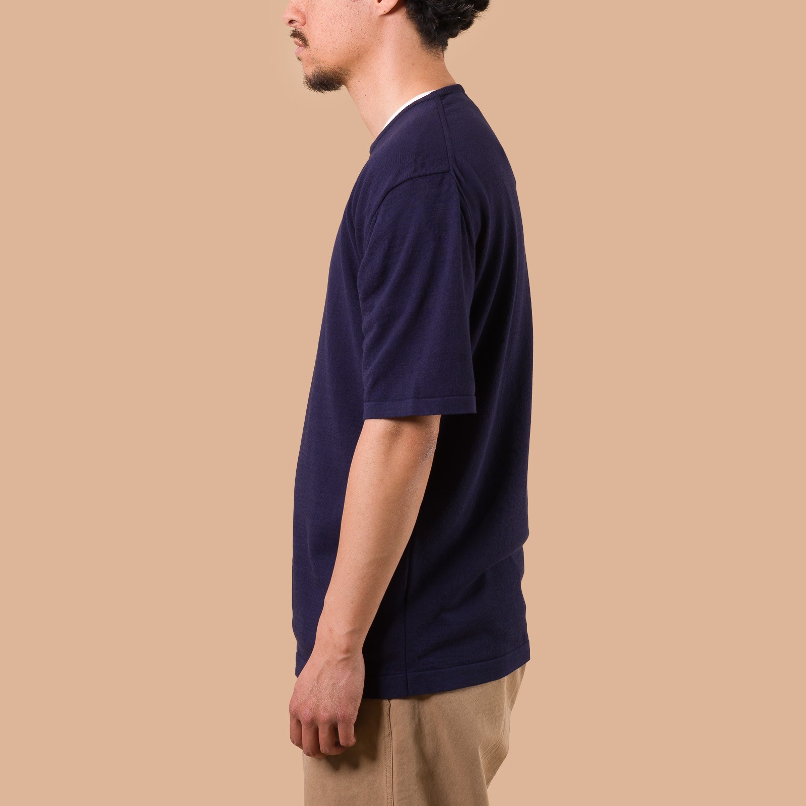 image flâneurs MOONCASTLE / Ice Cotton Relax Crewneck Navy de profil