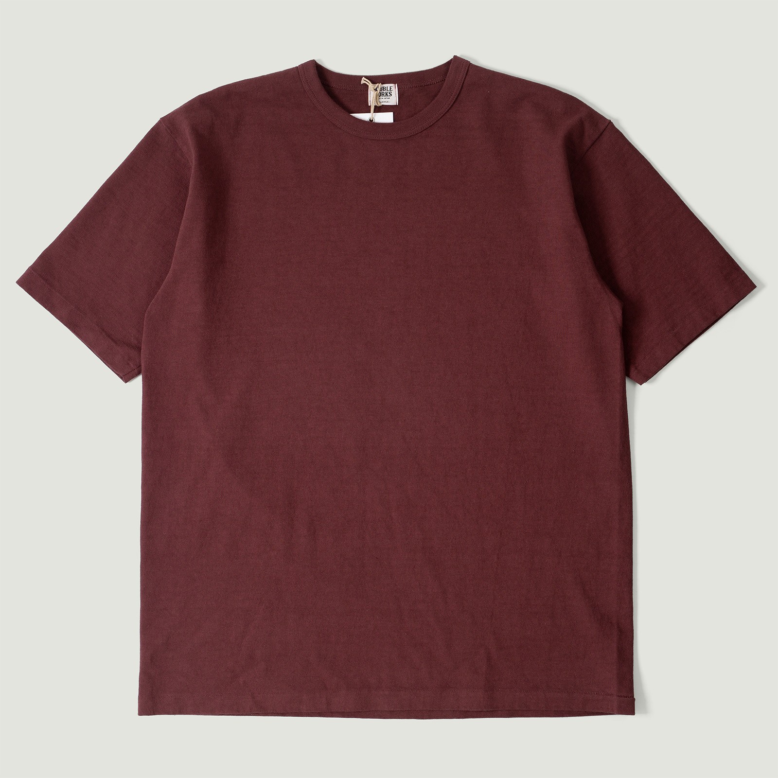 Vignette flaneurs DUBBLE WORKS Heavyweight short Sleeve Tee bordeaux