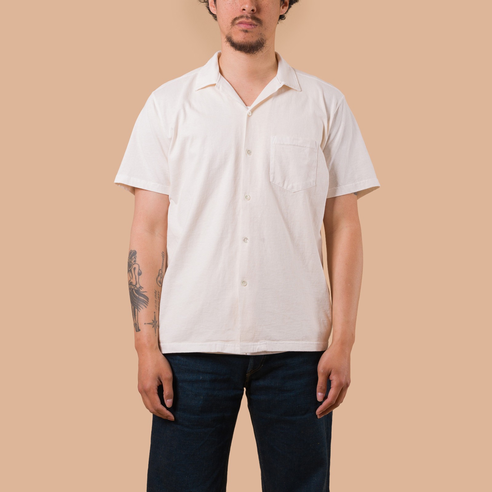 image flâneurs GOOD ON / S/S Open Tee Shirts P-Natural de face