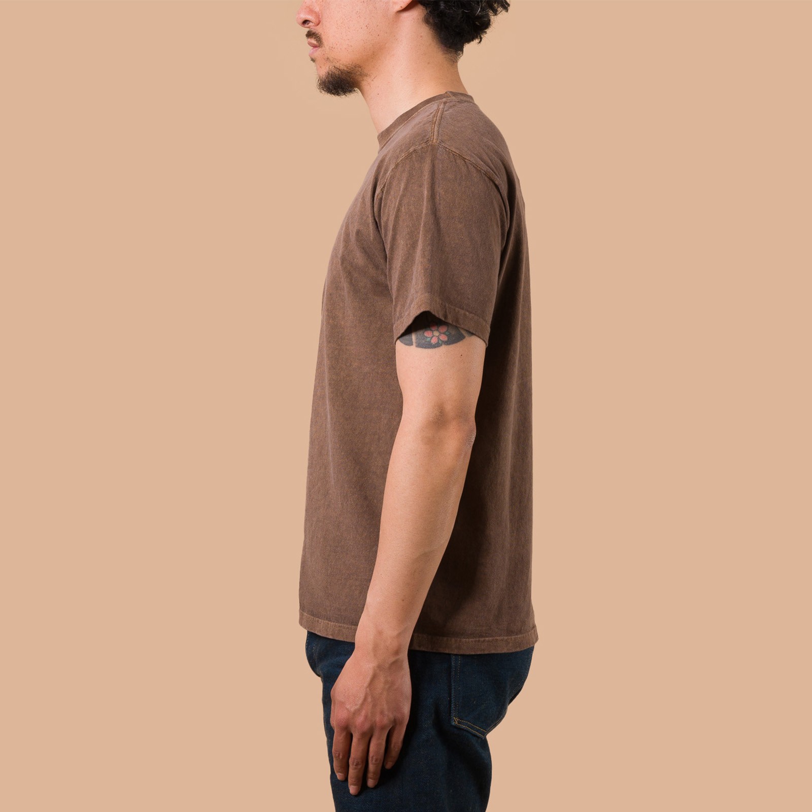 Short Sleeve Crew T-Shirt P-Brown