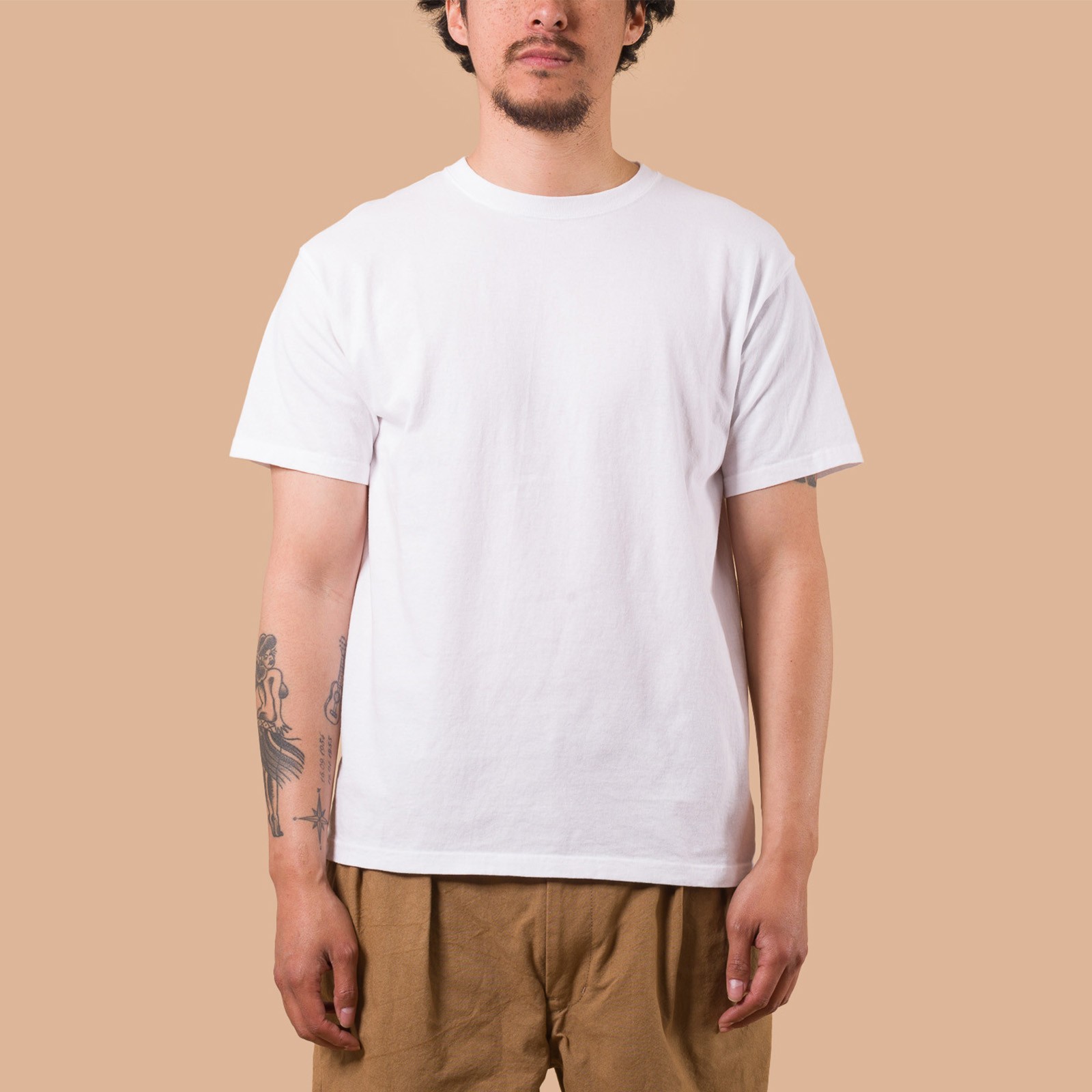 image flâneurs GOOD ON / Short Sleeve Crew T-Shirt white de face