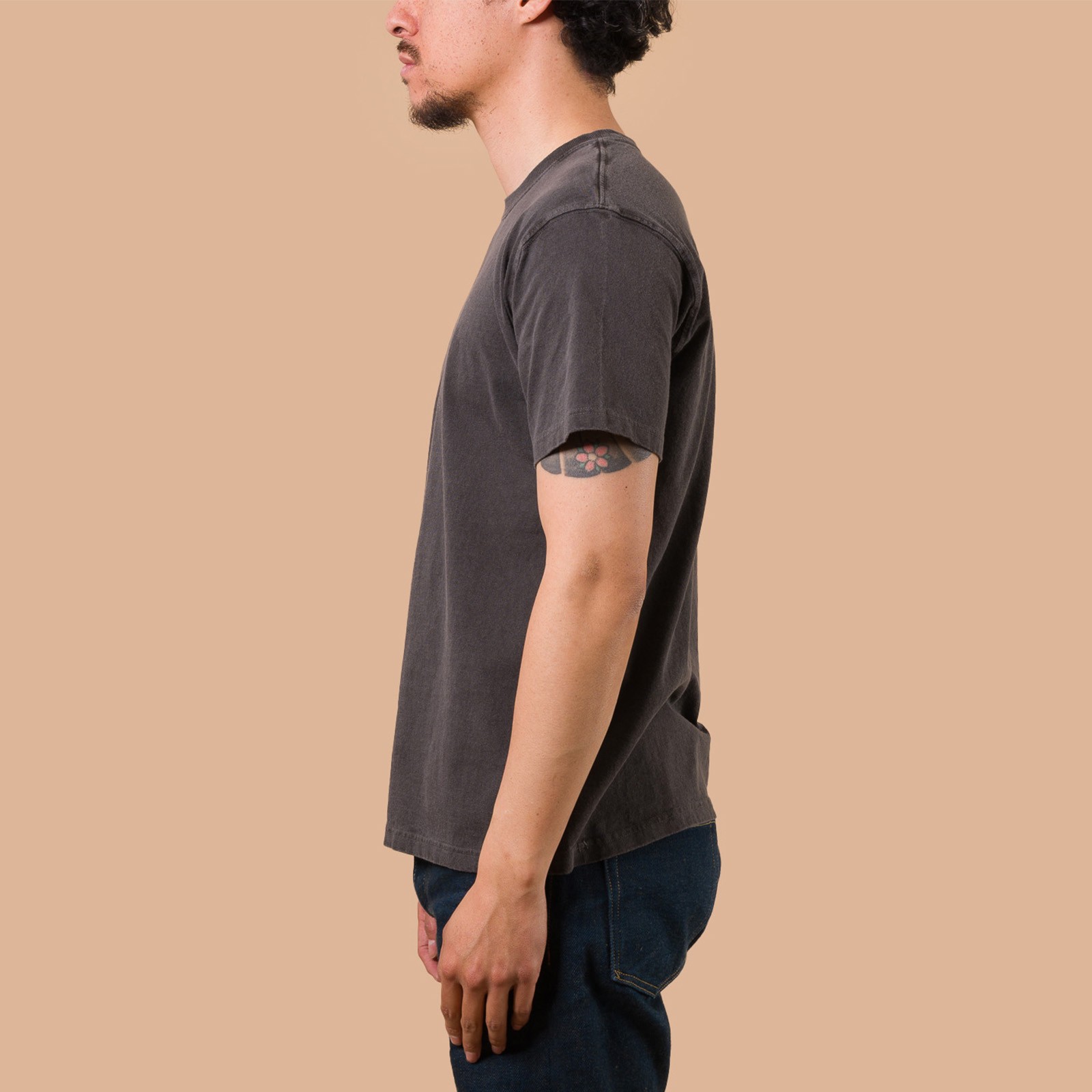 image flâneurs GOOD ON / Short Sleeve Crew T-Shirt P-Black de profil