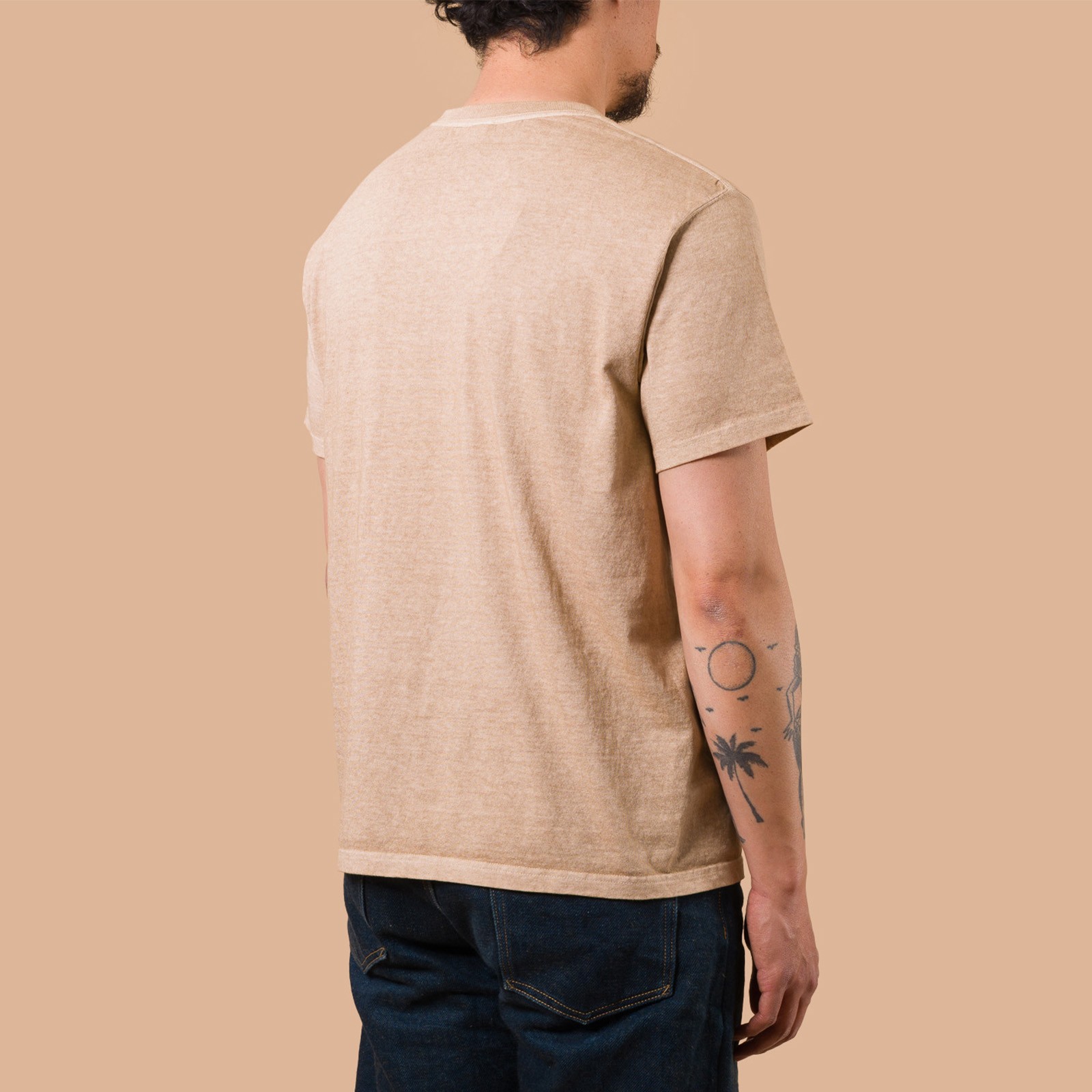 image flâneurs GOOD ON / Short Sleeve Crew T-Shirt P-Latte de dos