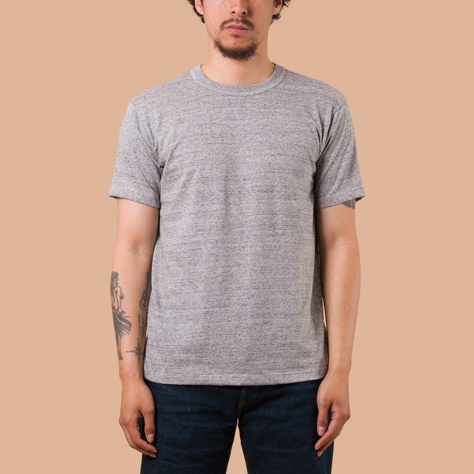 image flâneurs WHITESVILLE / 2-Pack Tubular T-Shirt Heather grey de face