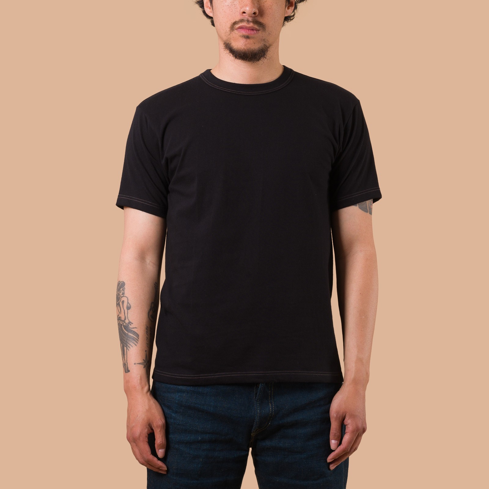 image flâneurs WHITESVILLE / 2-Pack Tubular T-Shirt Black de face