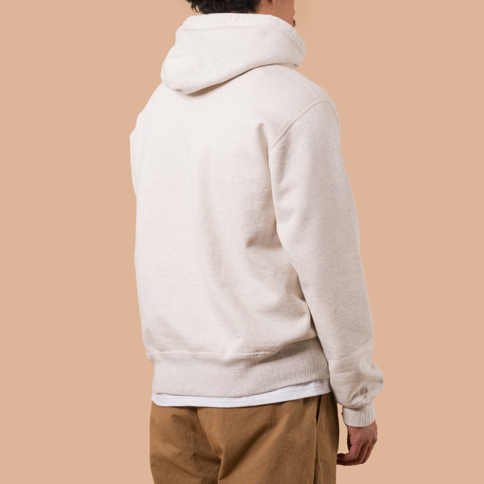 image flâneurs WHITESVILLE / Heavy Loopwheel Sweat Hooded Parka Oatmeal de dos