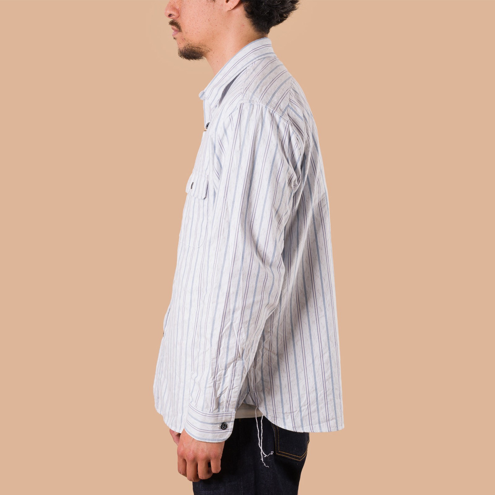 "Fiction Romance" 6oz Indigo Stripe Work Shirt