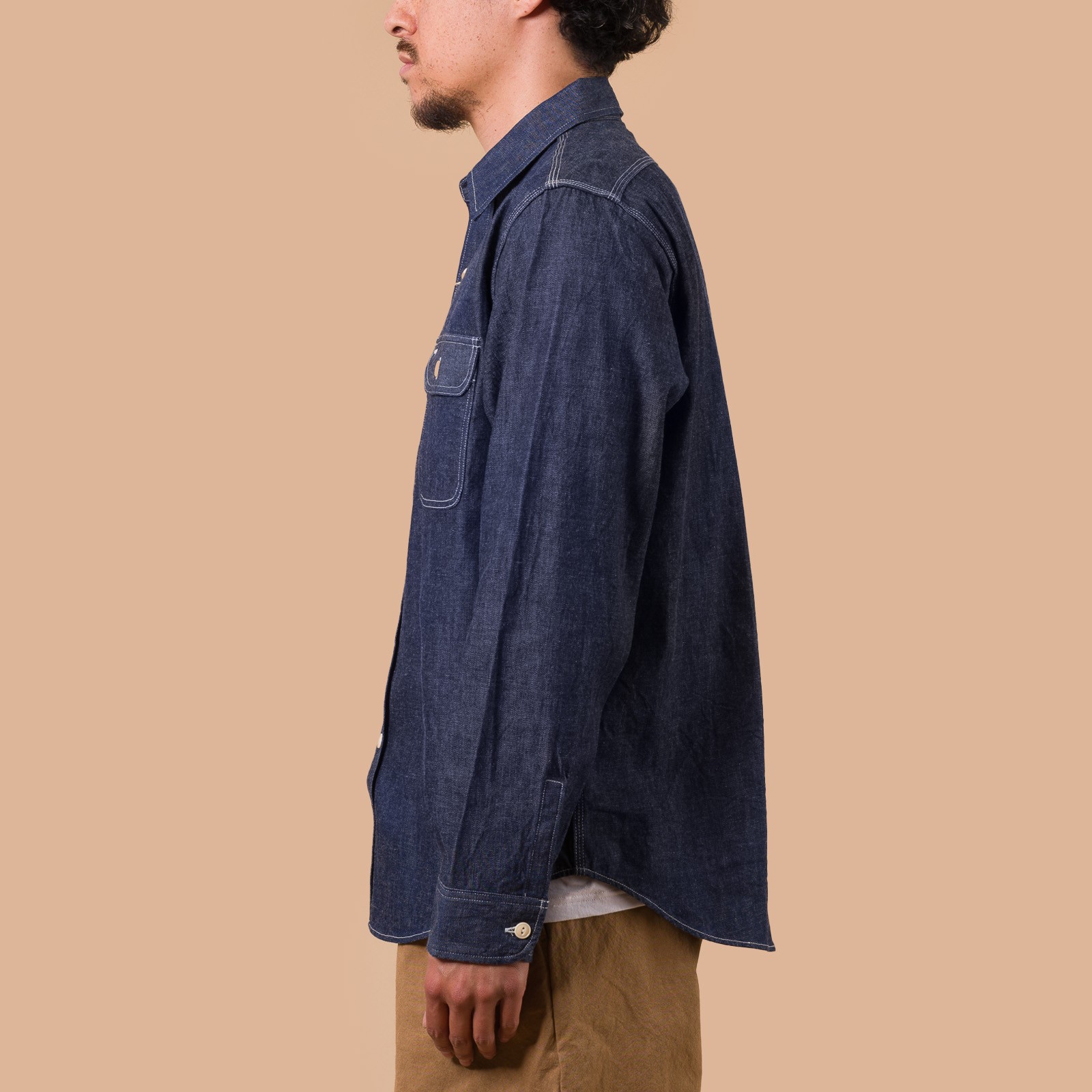 9oz Selvedge Denim Work Shirt Indigo