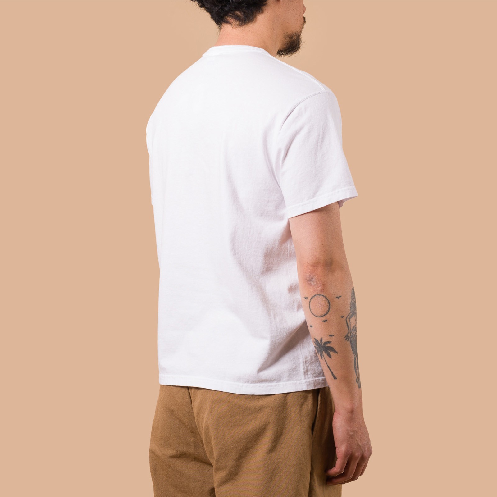 image flâneurs GOOD ON / S/S Henley Tee White de dos
