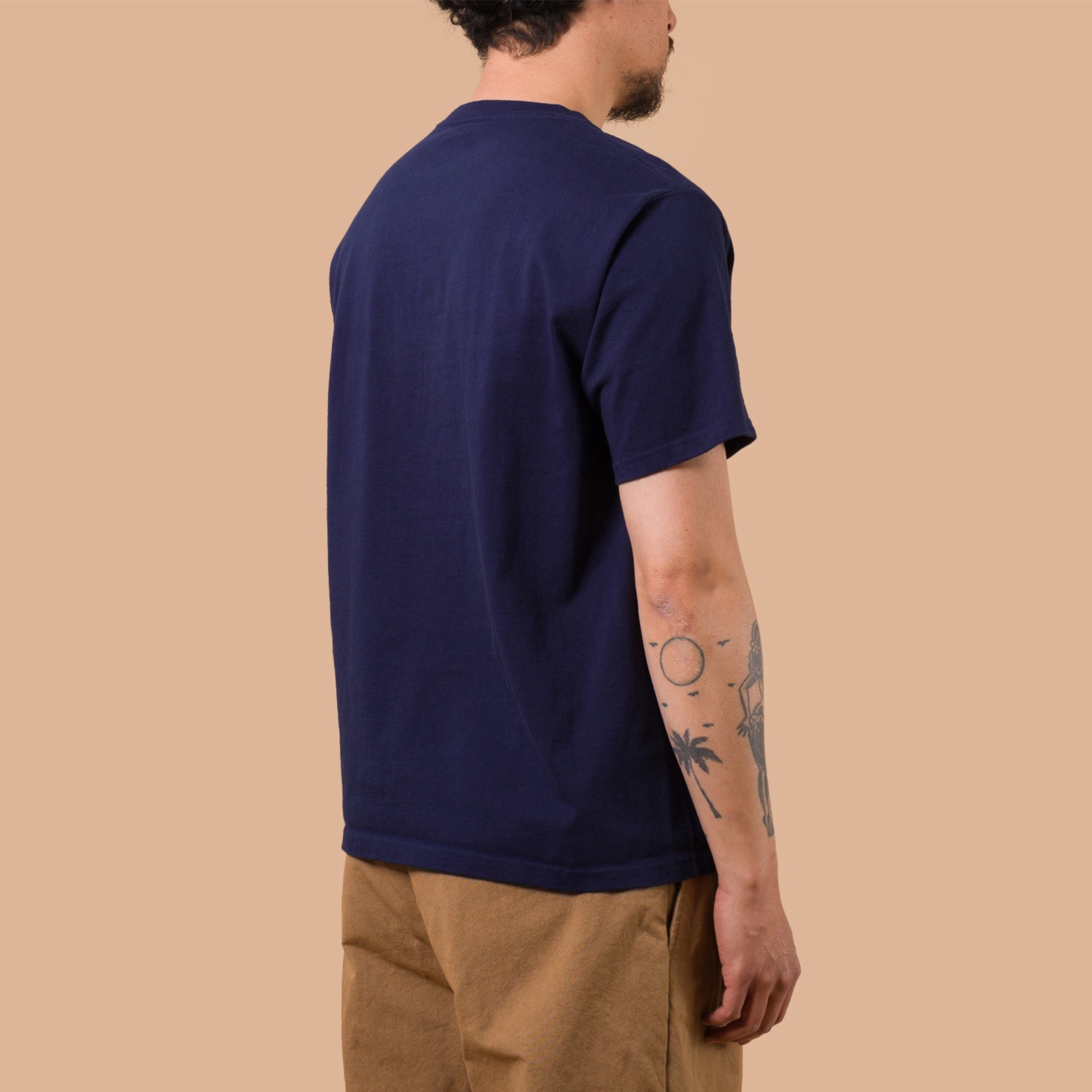 image flâneurs GOOD ON / S/S Heavy Crew Tee Navy de dos
