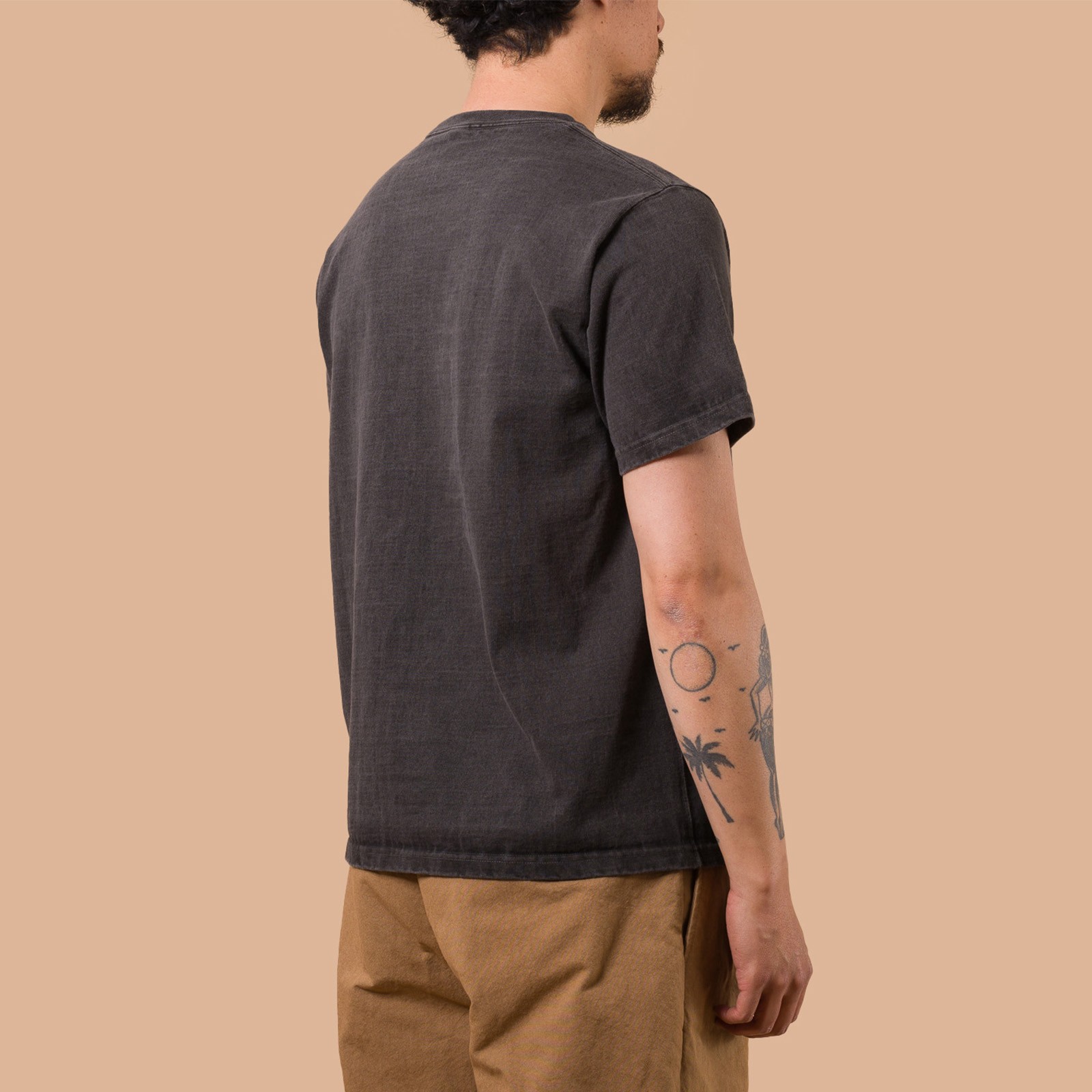 Image-Flaneurs_GOOD ON / S/S Heavy Crew Tee P-Black-de-dos