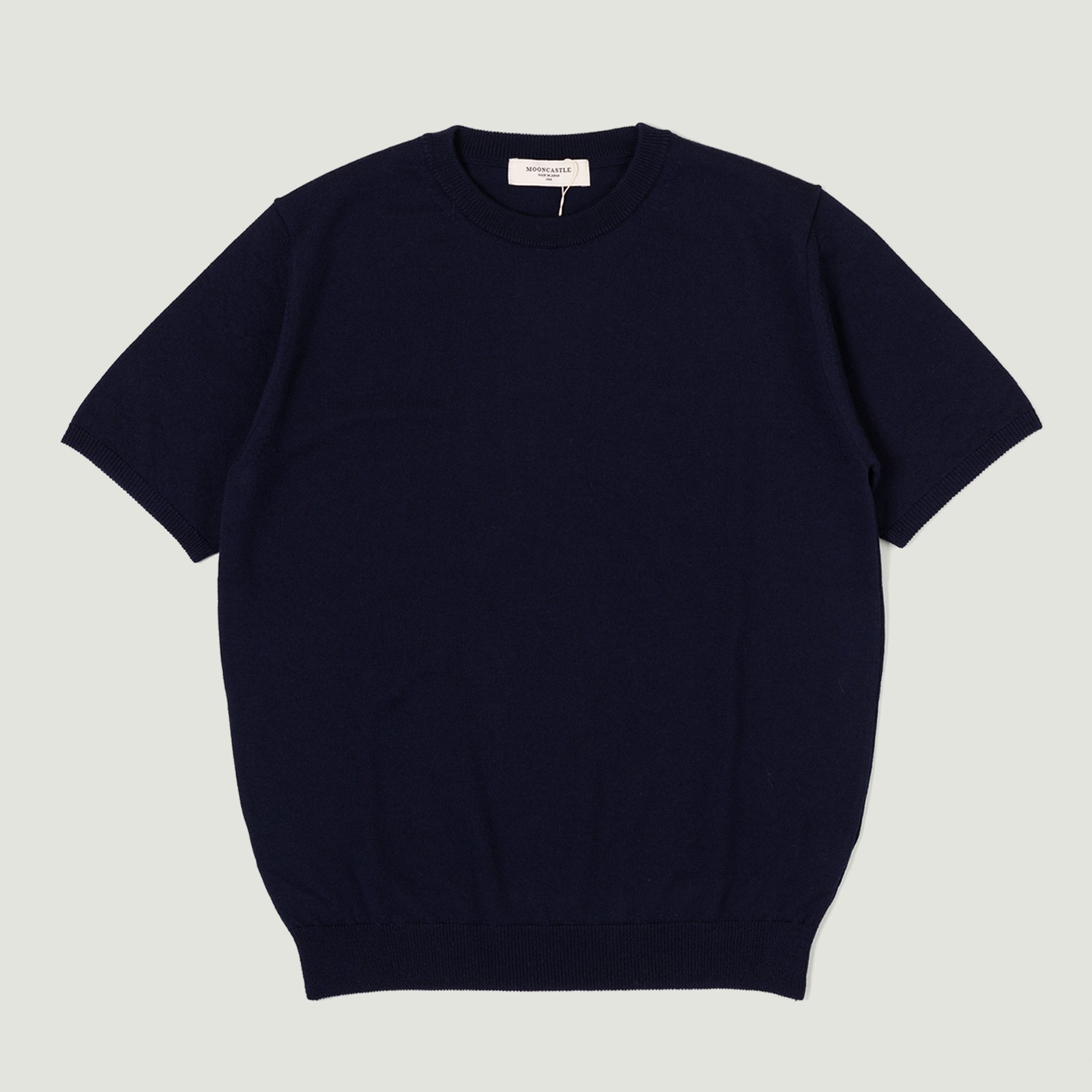 image flâneurs MOONCASTLE / 12G Wool Crewneck Short Sleeve Navy Vignette