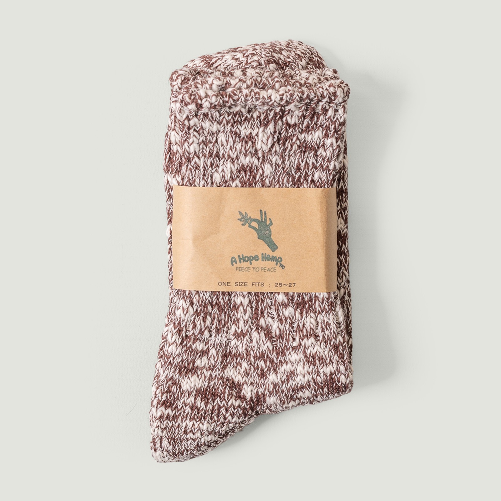 Hemp Crew Socks Brown
