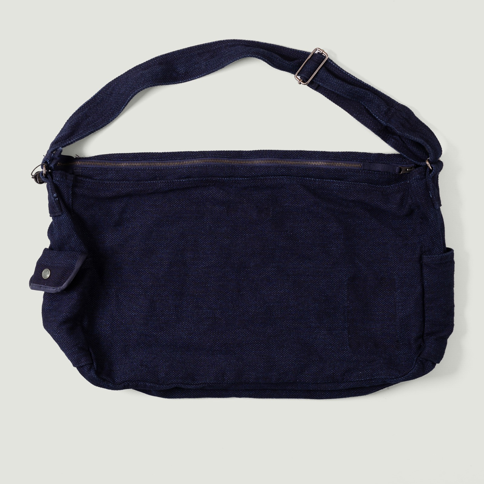 Heavy Canvas Shoulder Bag Sashiko Denim