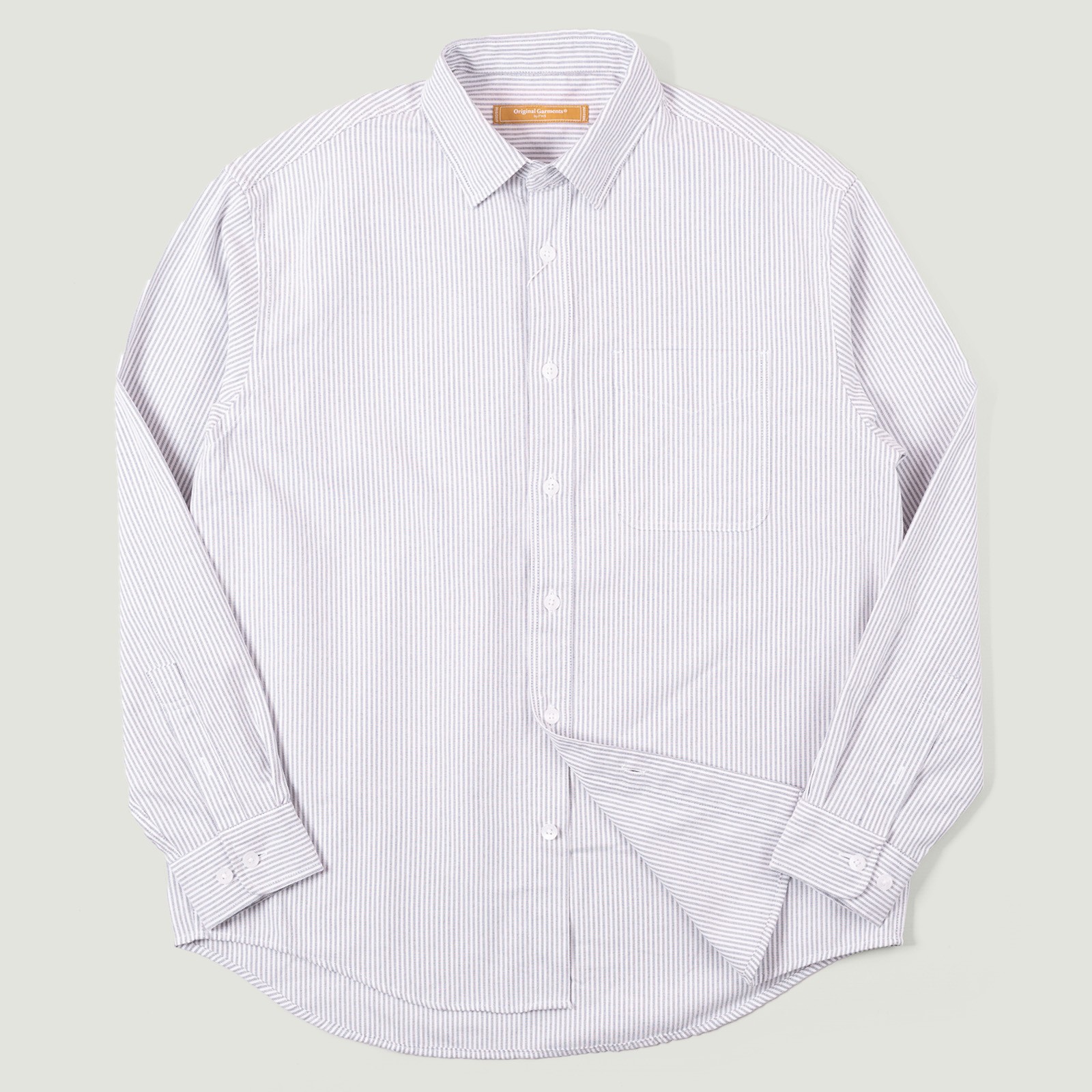 image flâneurs FRIZMWORKS / OG Stripe Oversized Shirt Grey vignette