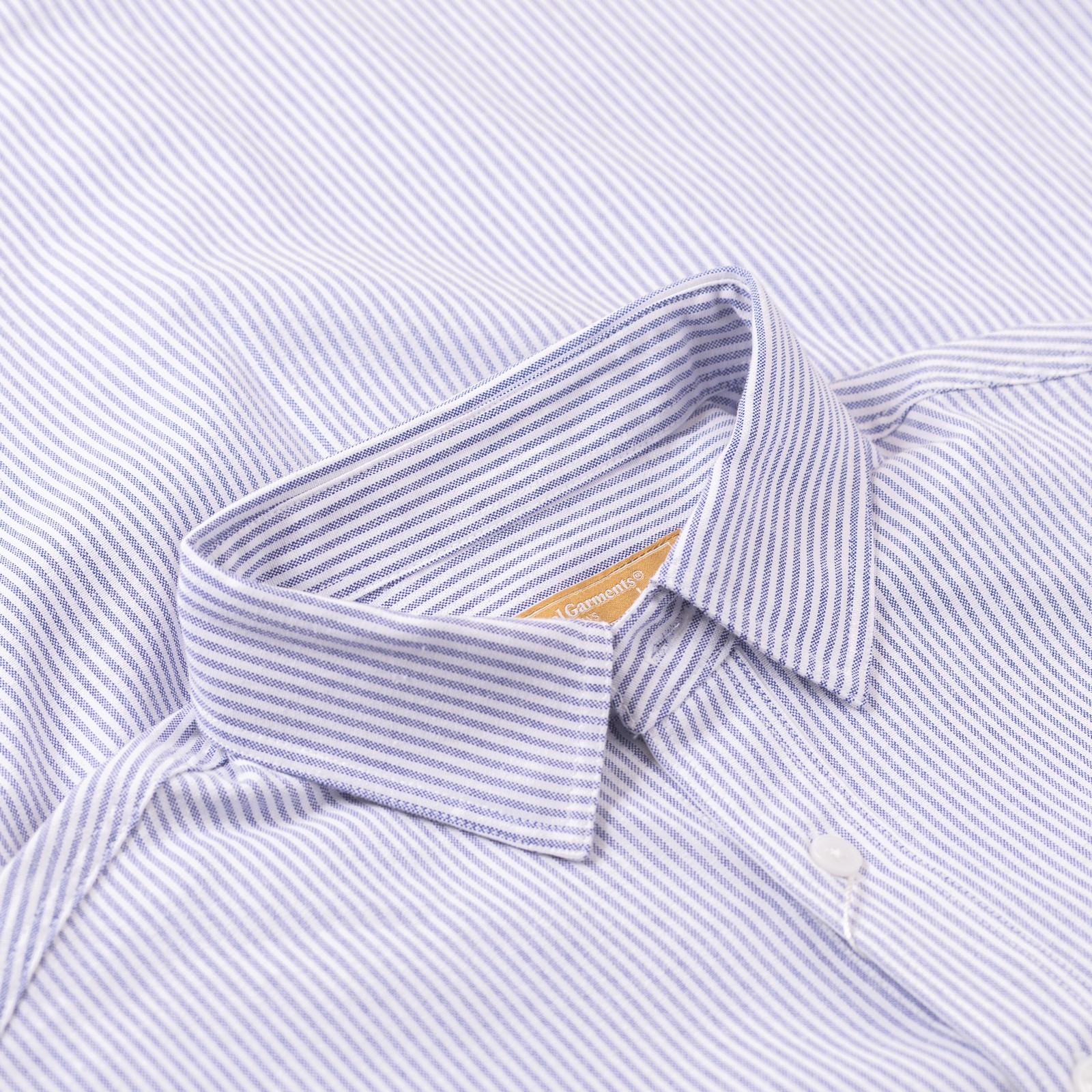 image flâneurs FRIZMWORKS / OG Stripe Oversized Shirt Blue détail col