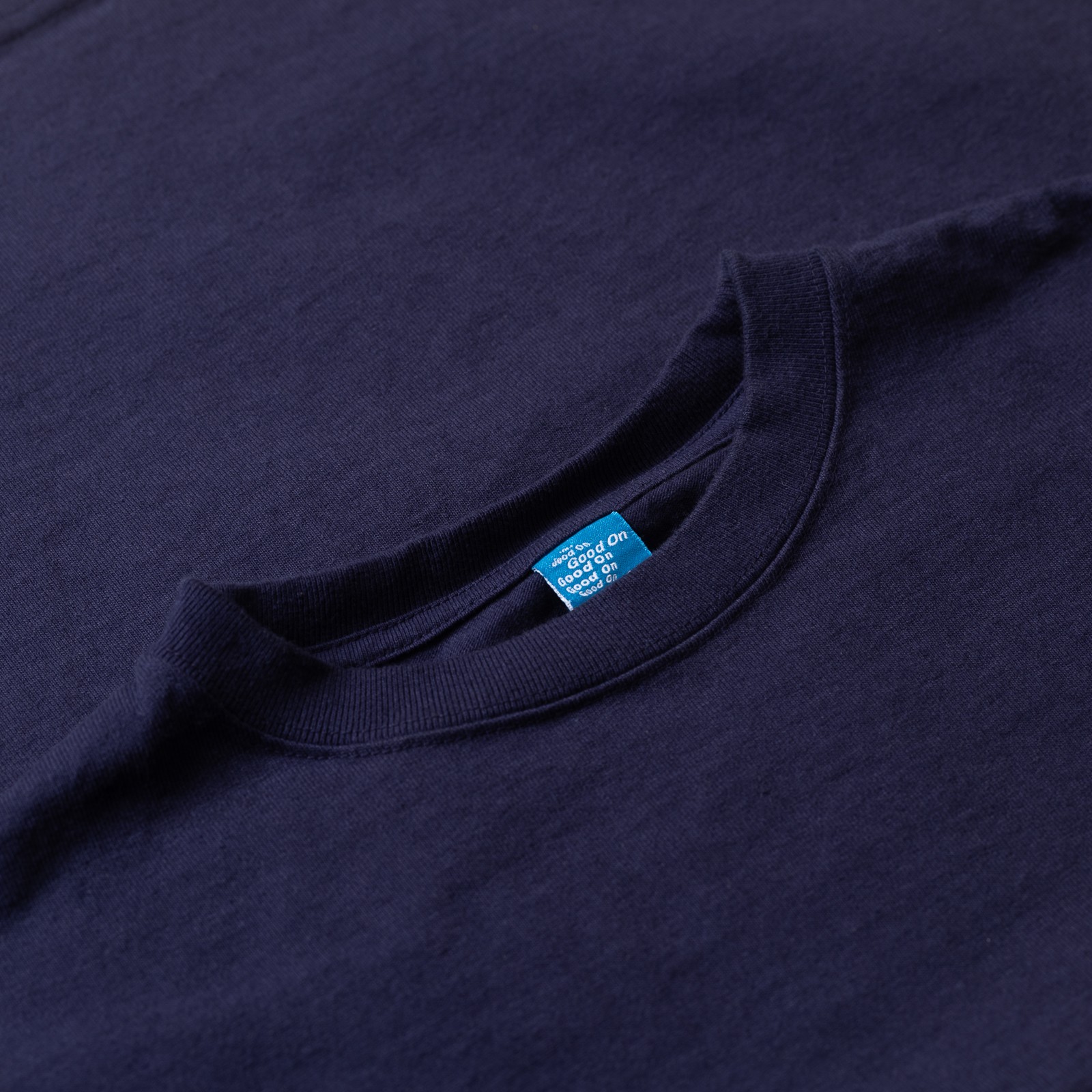 image flâneurs GOOD ON / S/S Heavy Crew Tee Navy détail col