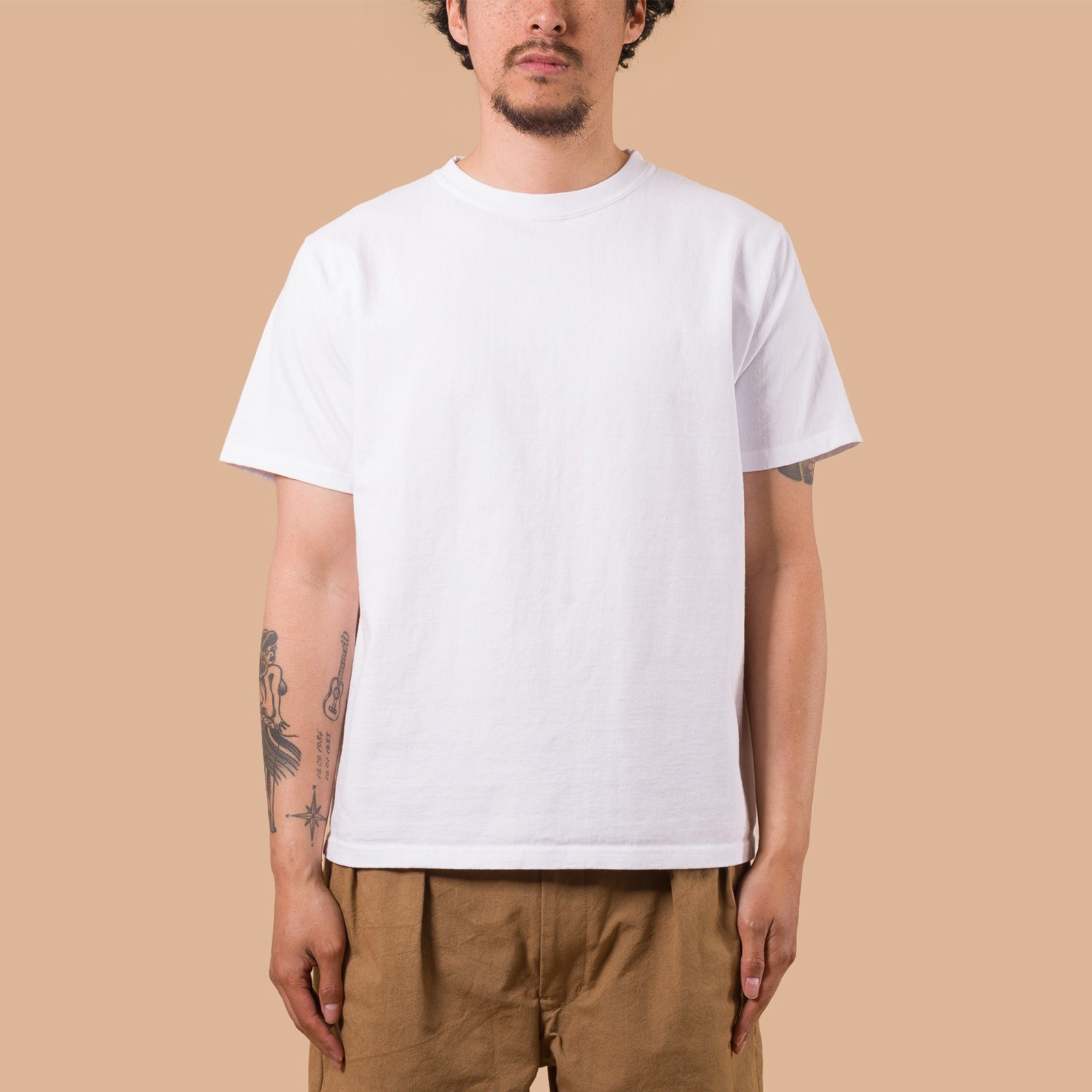 S/S Heavy Crew Tee White
